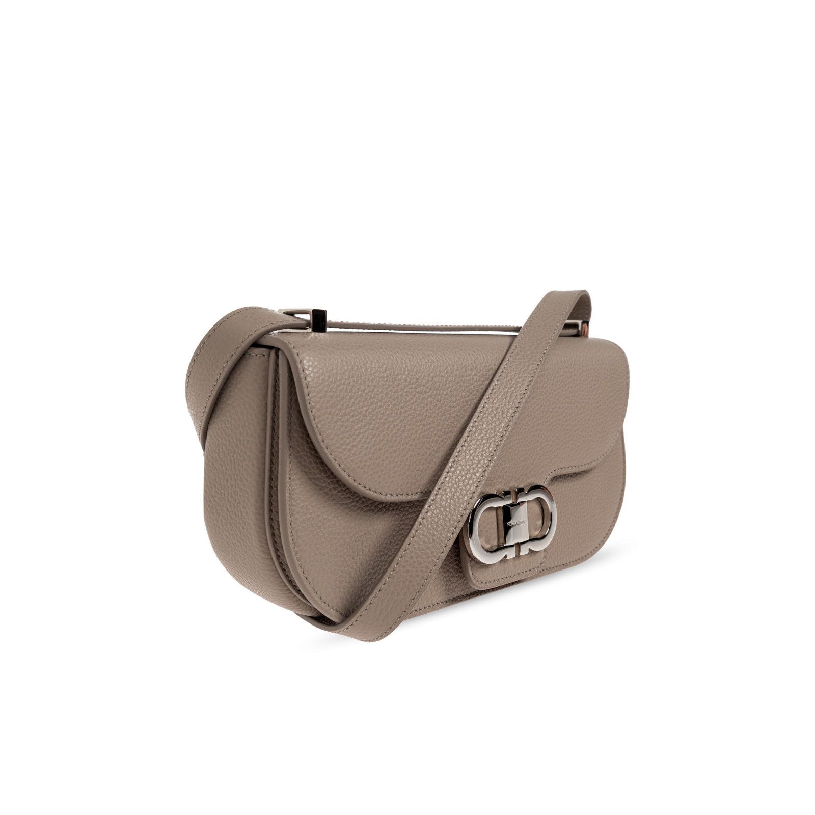 Salvatore Ferragamo FERRAGAMO Double Gancini East West Warm Taupe Shoulde Bag Ne Size ONE SIZE - 3 Thumbnail