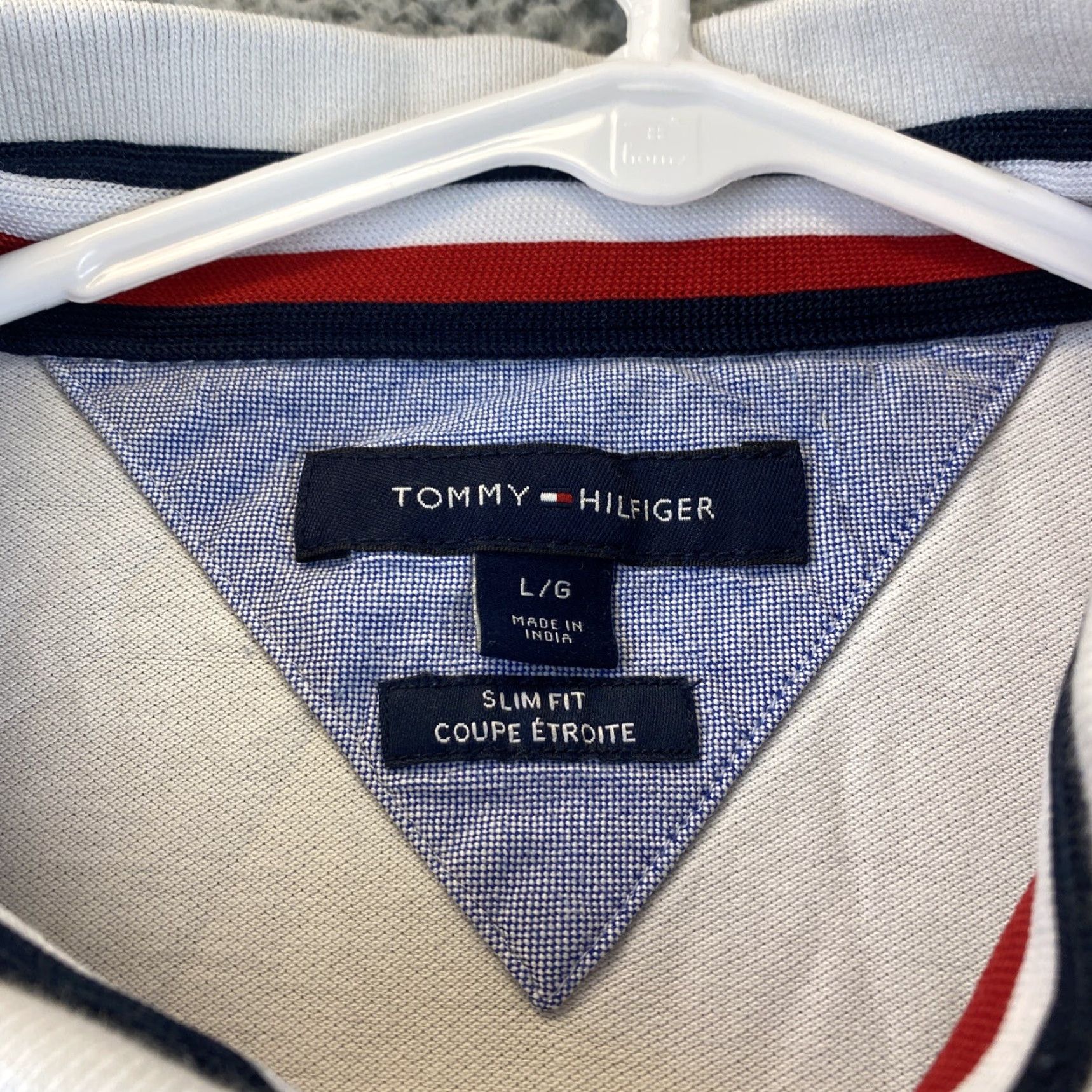 Tommy Hilfiger Tommy Hilfiger Polo Shirt Men Slim Size L White 100% Cotton Solid Rugby Classic Short Sleeve Mens Size US L / EU 52-54 / 3 - 3 Thumbnail