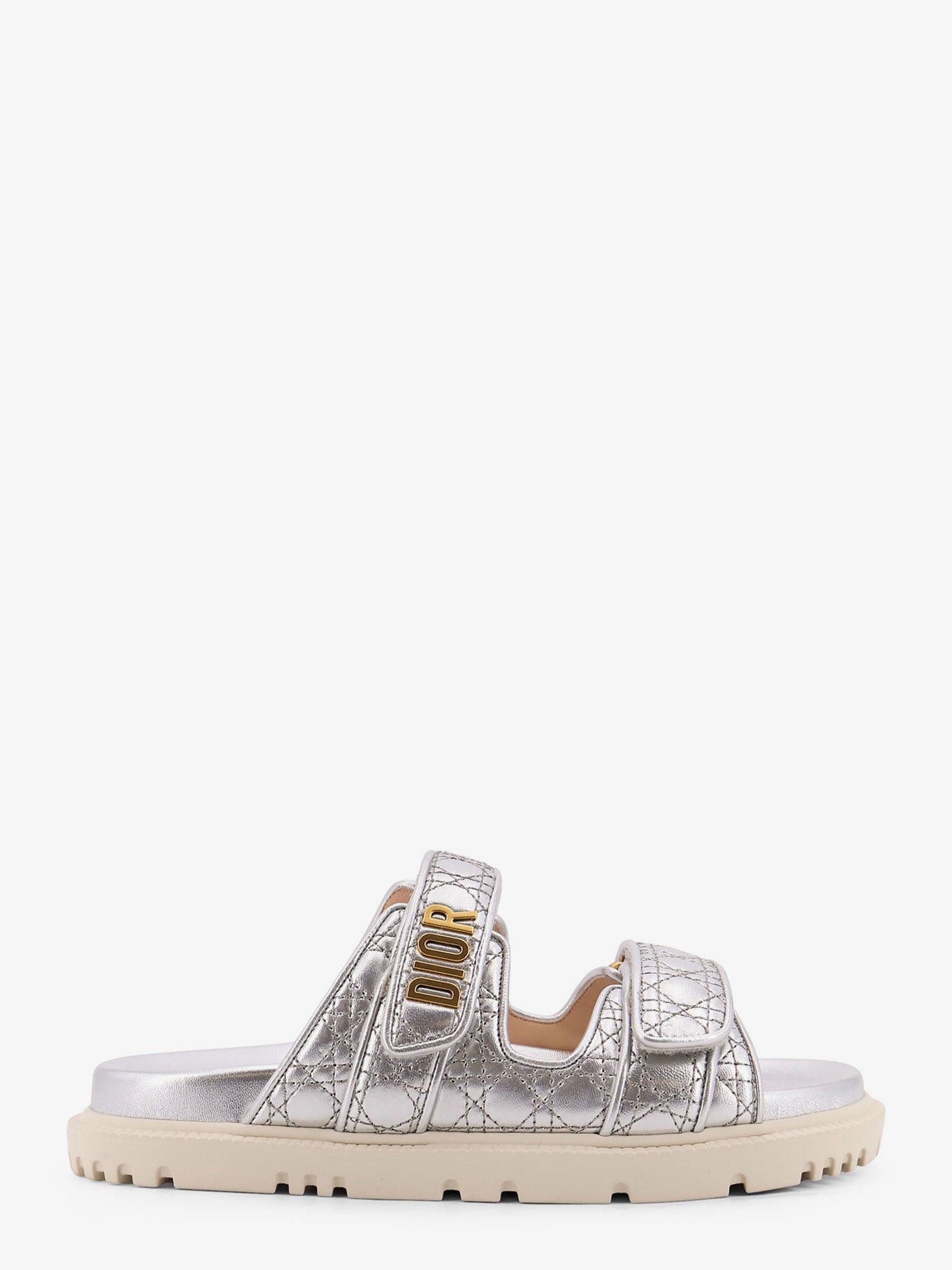 Dior Dioract Leather Sandals Size US 5 / IT 35 - 1 Thumbnail