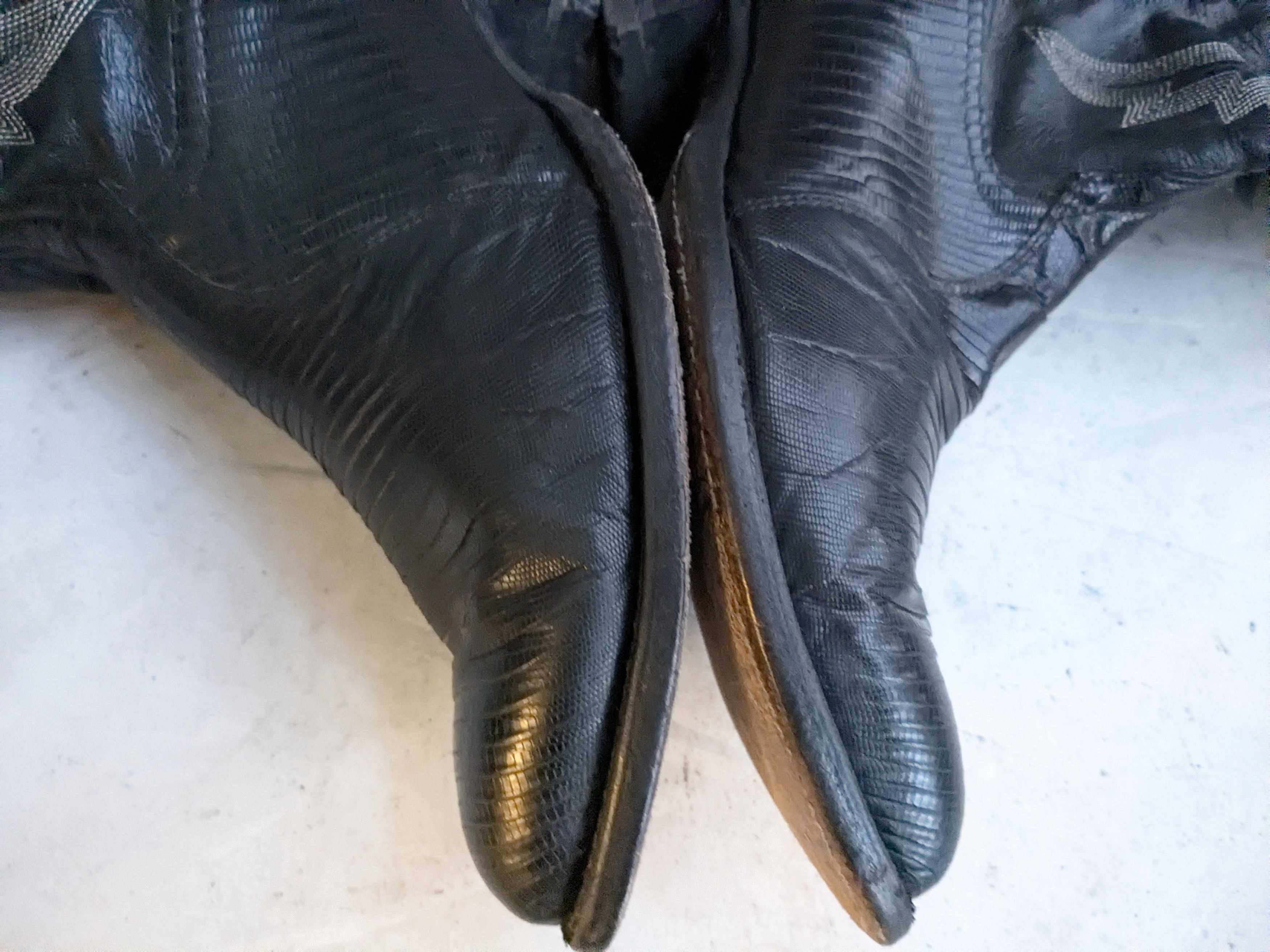 Tony Lama Tony Lama Cowboy Boots Black Lizard Leather 9 EE Wide Size US 9 / EU 42 - 8 Thumbnail