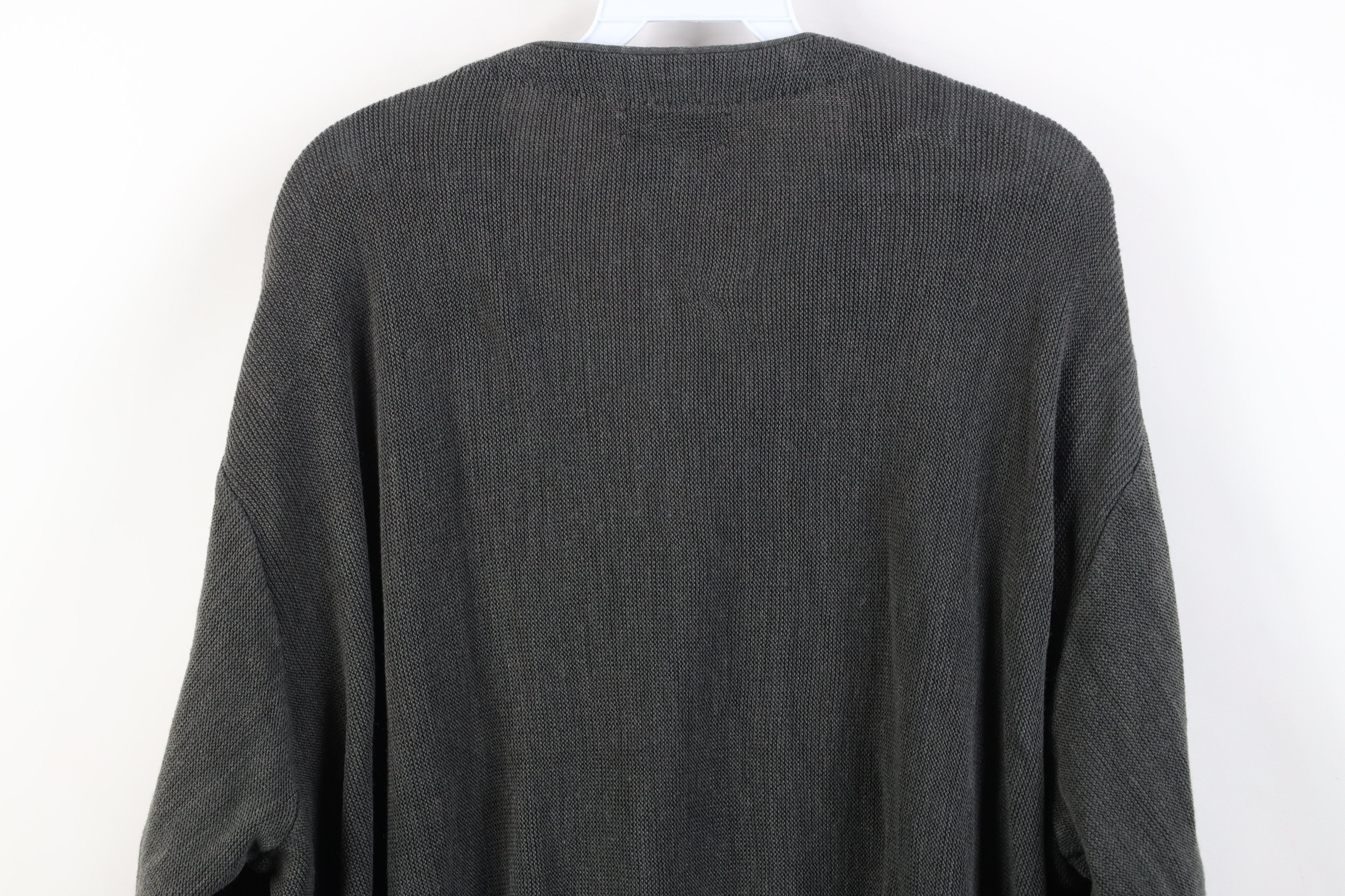Vintage Vintage 90s Streetwear Knit Cardigan Sweater Dark Gray USA Size US XL / EU 56 / 4 - 10 Thumbnail