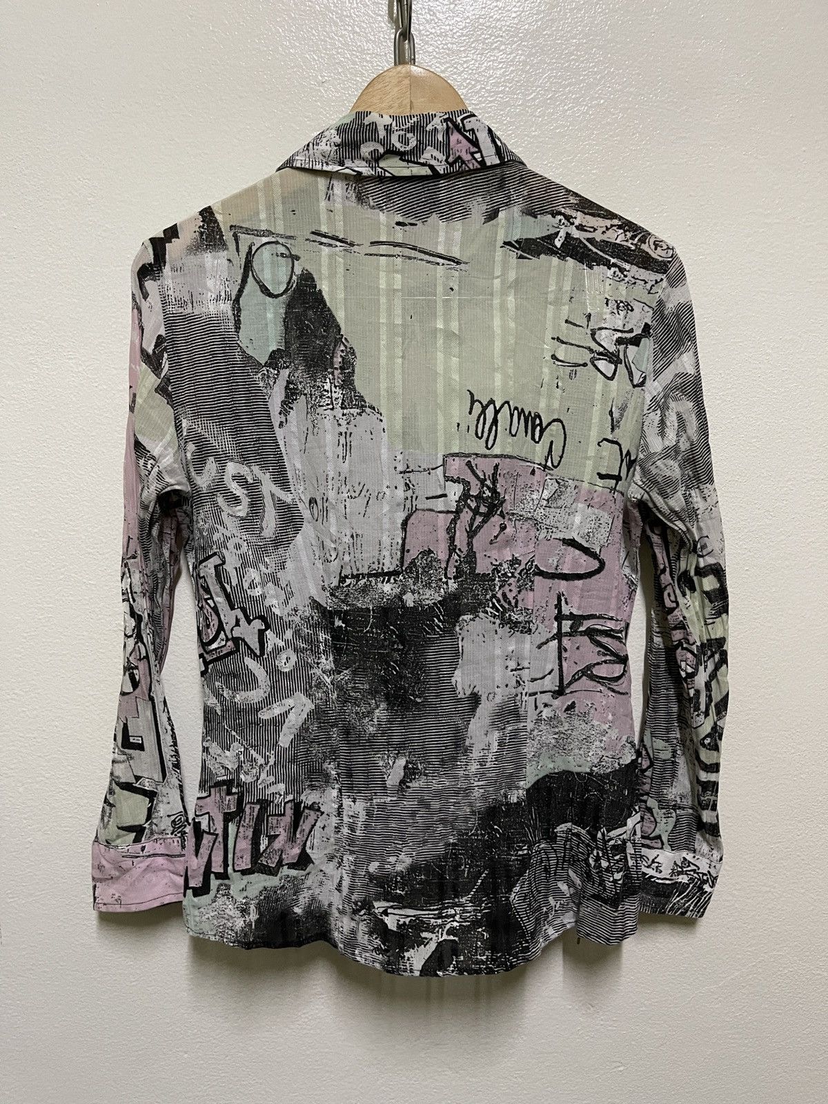 Just Cavalli × Vintage Just Cavalli Full Printed Gravity Shirt Long Sleeve Size L / US 10 / IT 46 - 10 Thumbnail