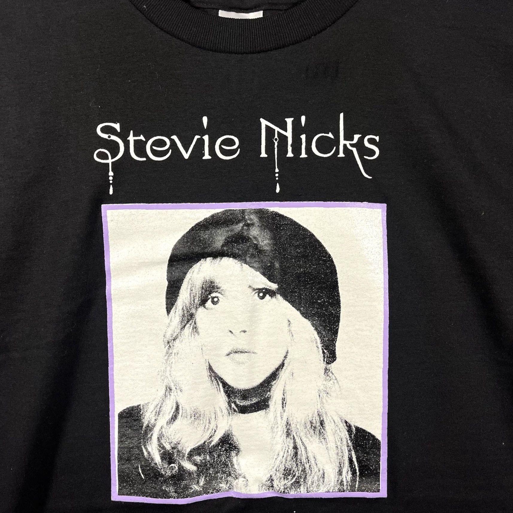 Vintage VINTAGE Stevie Nicks Fleetwood Mac Tour T-Shirt M 90s Black Alstyle Crew Neck Short Sleeve Band RARE Men Mens Size US M / EU 48-50 / 2 - 2 Thumbnail