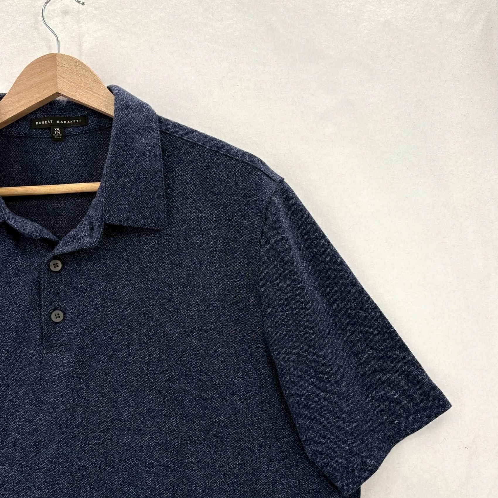 Vintage Robert Barakett Polo Shirt Mens 2XL Blue Galek SS Knit Cotton Blend Casual Top Size US XXL / EU 58 / 5 - 2 Thumbnail