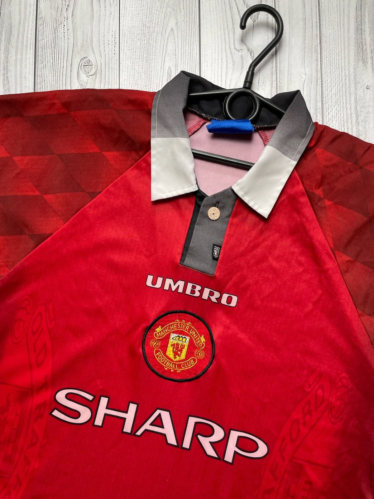 Umbro Vintage Manchester United Umbro polo retro jersey rare M Size US M / EU 48-50 / 2 - 2 Thumbnail