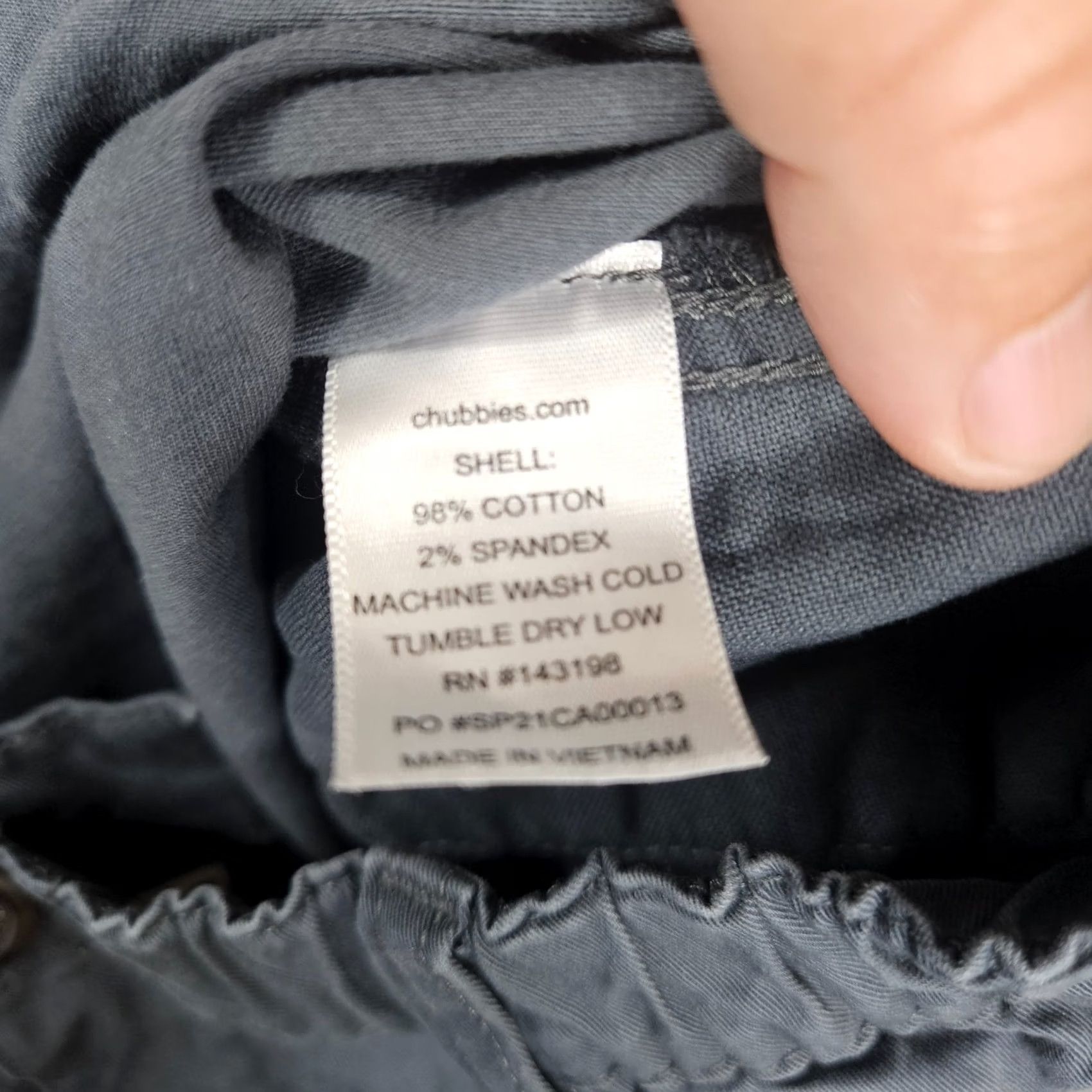 Chubbies Chubbies Mens Dark Gray Elastic Waist Casual Pockets Shorts Size M Regular Color Gray Stone Front Logo Button Pocket Outdoor Men Shorts Size US 31 - 5 Thumbnail