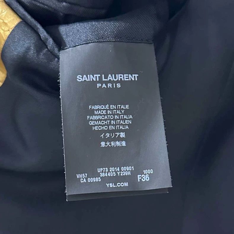 Saint Laurent Paris Saint Laurent Paris Gold embroidered lapel blazer 2505-Next Size XS / US 0-2 / IT 36-38 - 5 Thumbnail