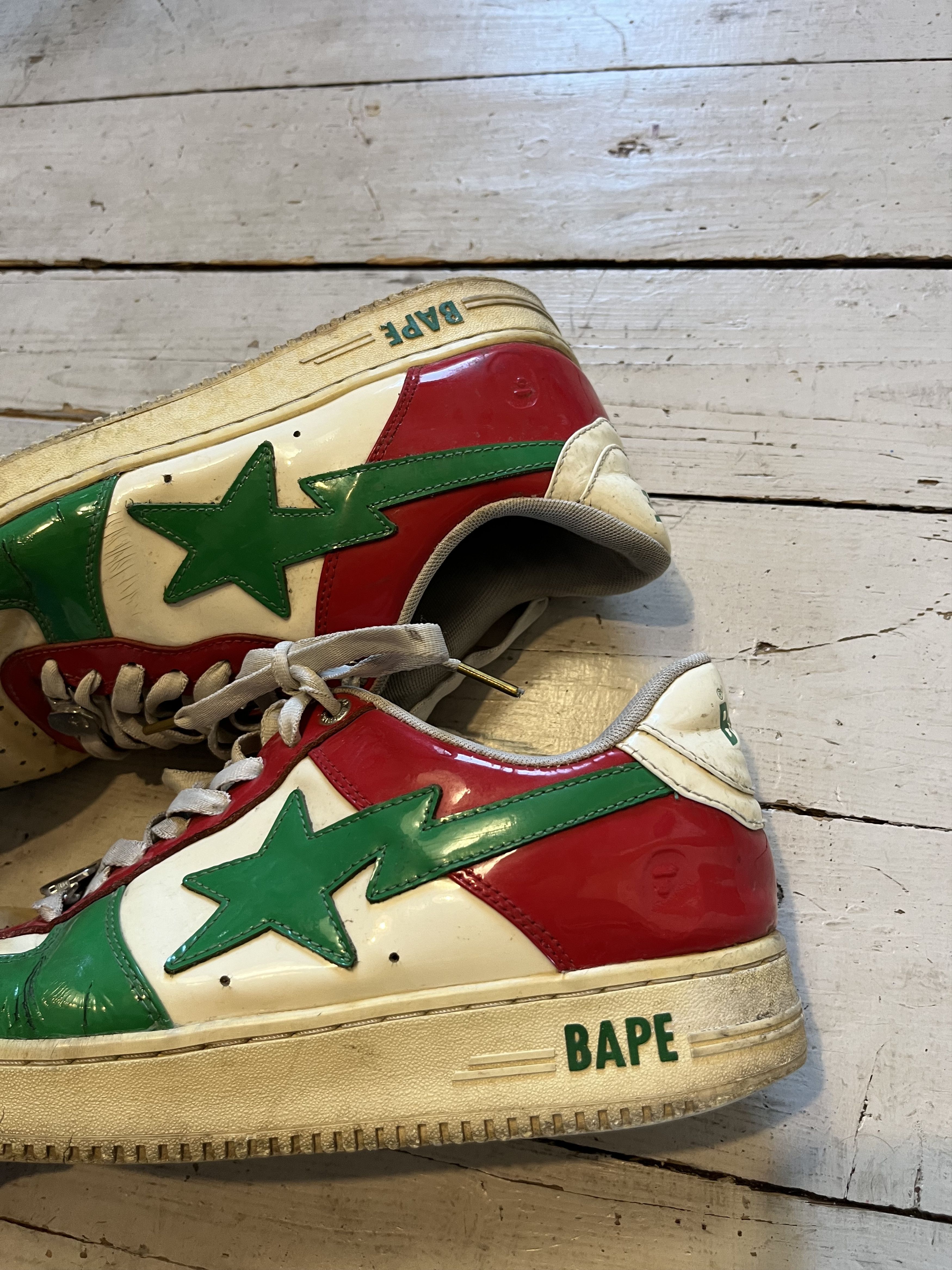 Bape Bape Sta Bapesta Italia Mexico Red Green White Size US 11 / EU 44 - 6 Thumbnail