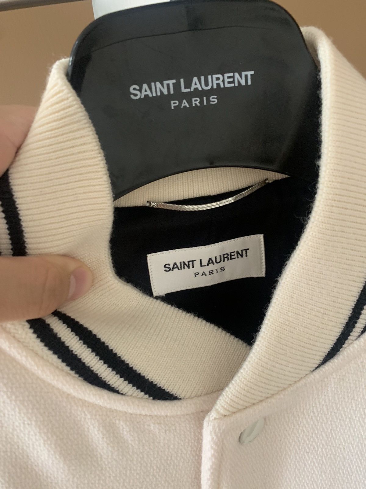 Saint Laurent Paris Saint Laurent 2022FW White wool teddy jacket Size US L / EU 52-54 / 3 - 2 Thumbnail
