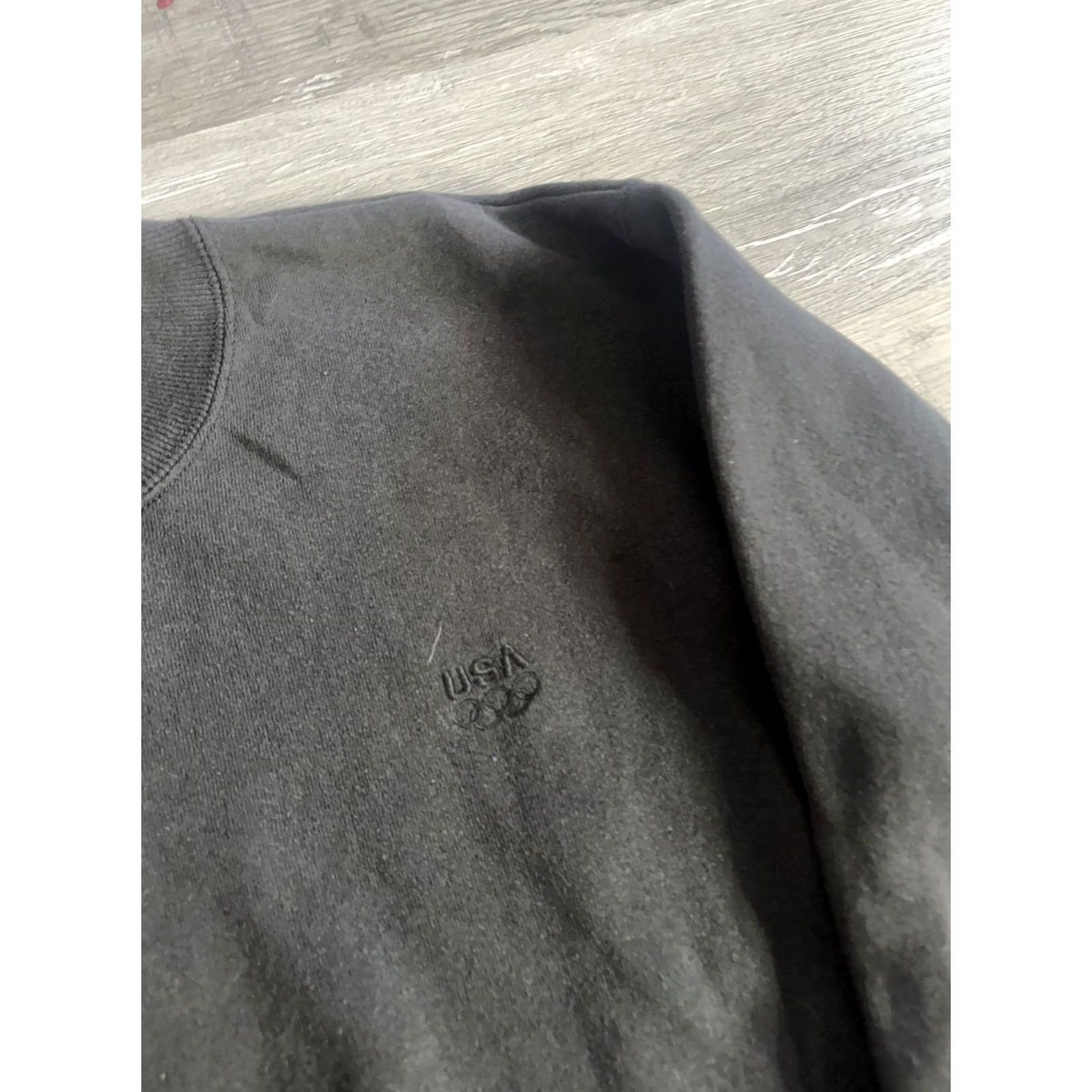 Vintage VINTAGE USA Olympic Sweatshirt Mens Medium Black Fleece Crewneck Logo 90s Size US M / EU 48-50 / 2 - 2 Thumbnail