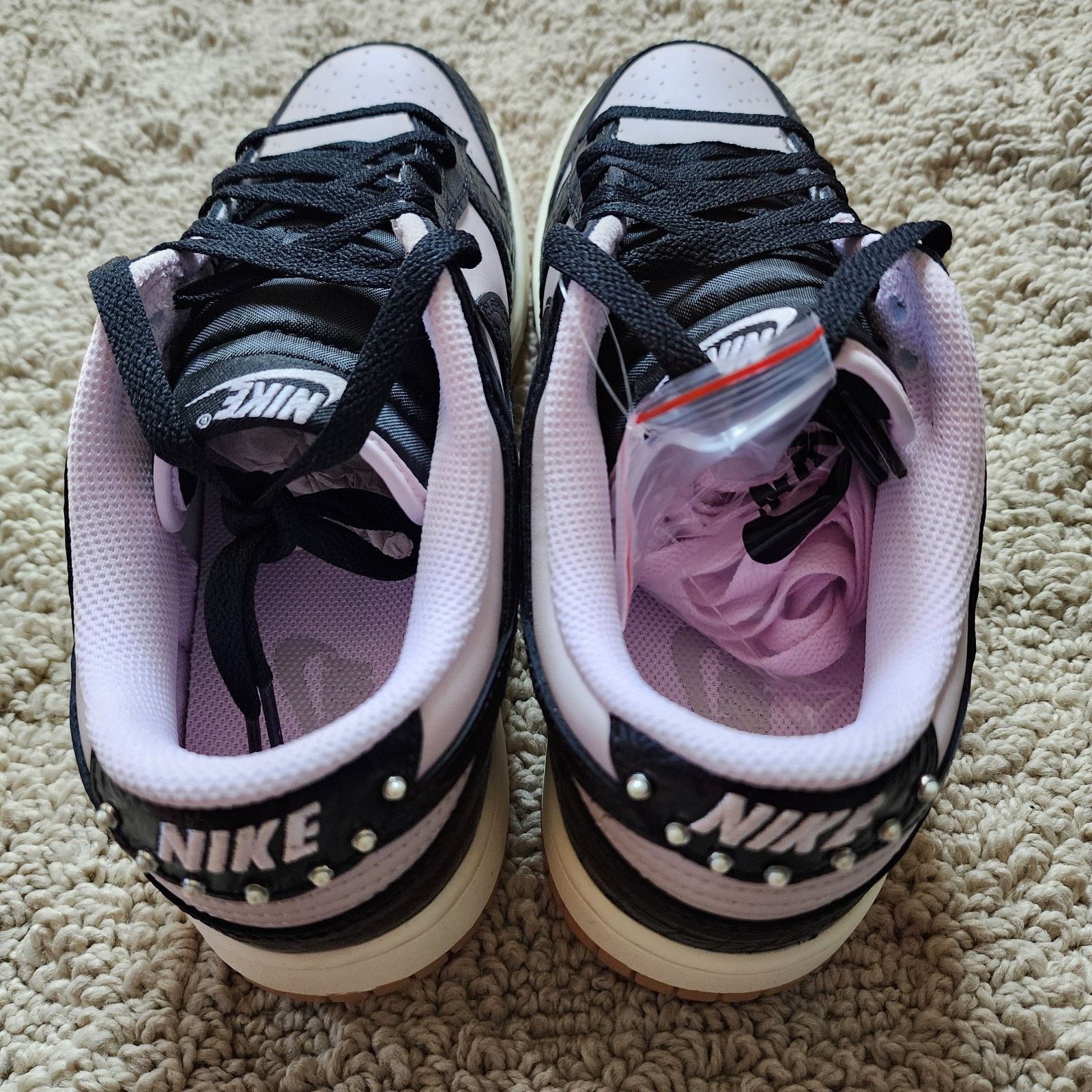 Nike Nike Dunk Low Black Platinum Violet Croc Brand New Sz 8.5 Size US 8.5 / EU 41-42 - 5 Thumbnail