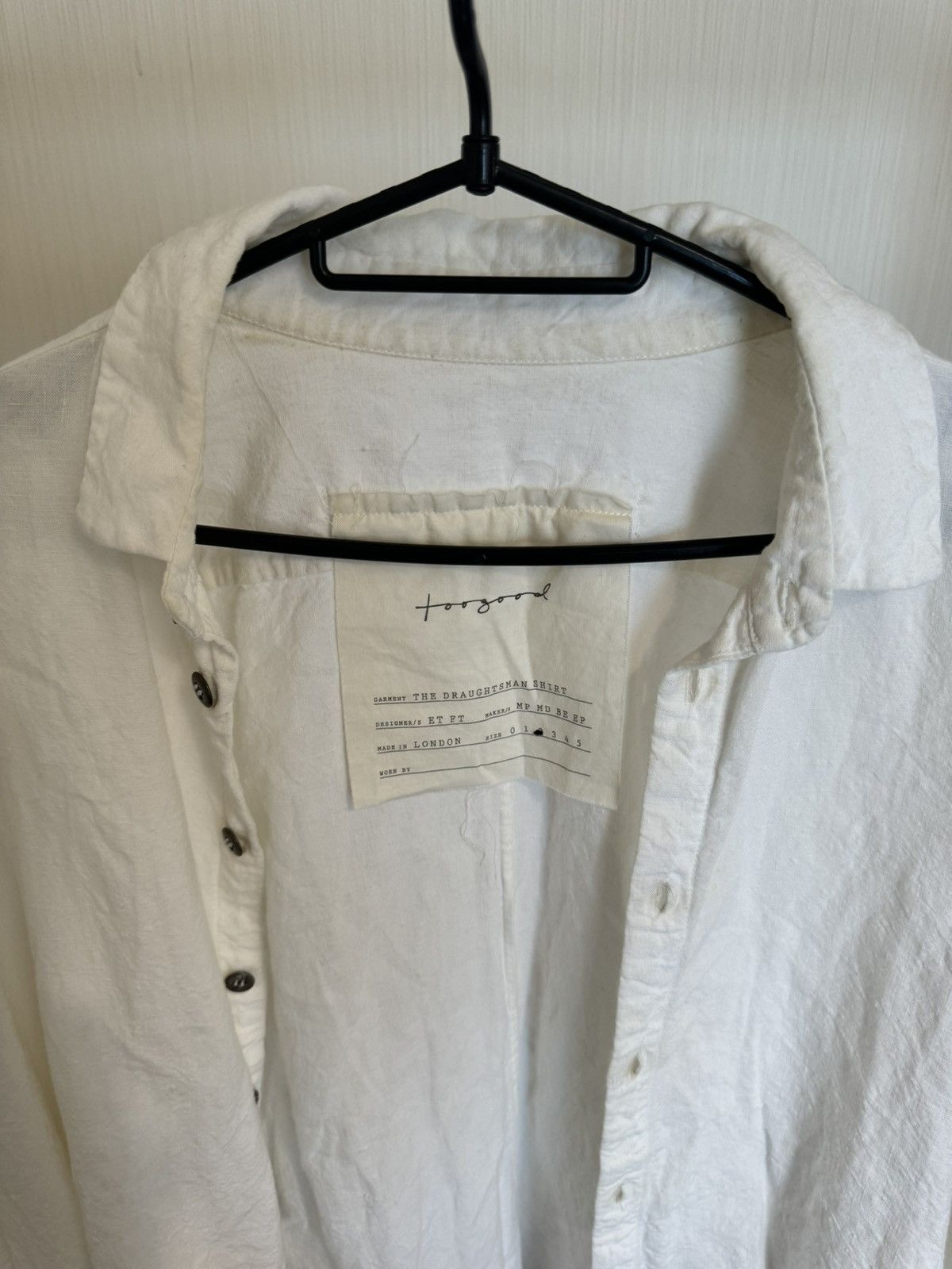 Toogood The Draughtsman Shirt 100% Linen Size US M / EU 48-50 / 2 - 5 Thumbnail