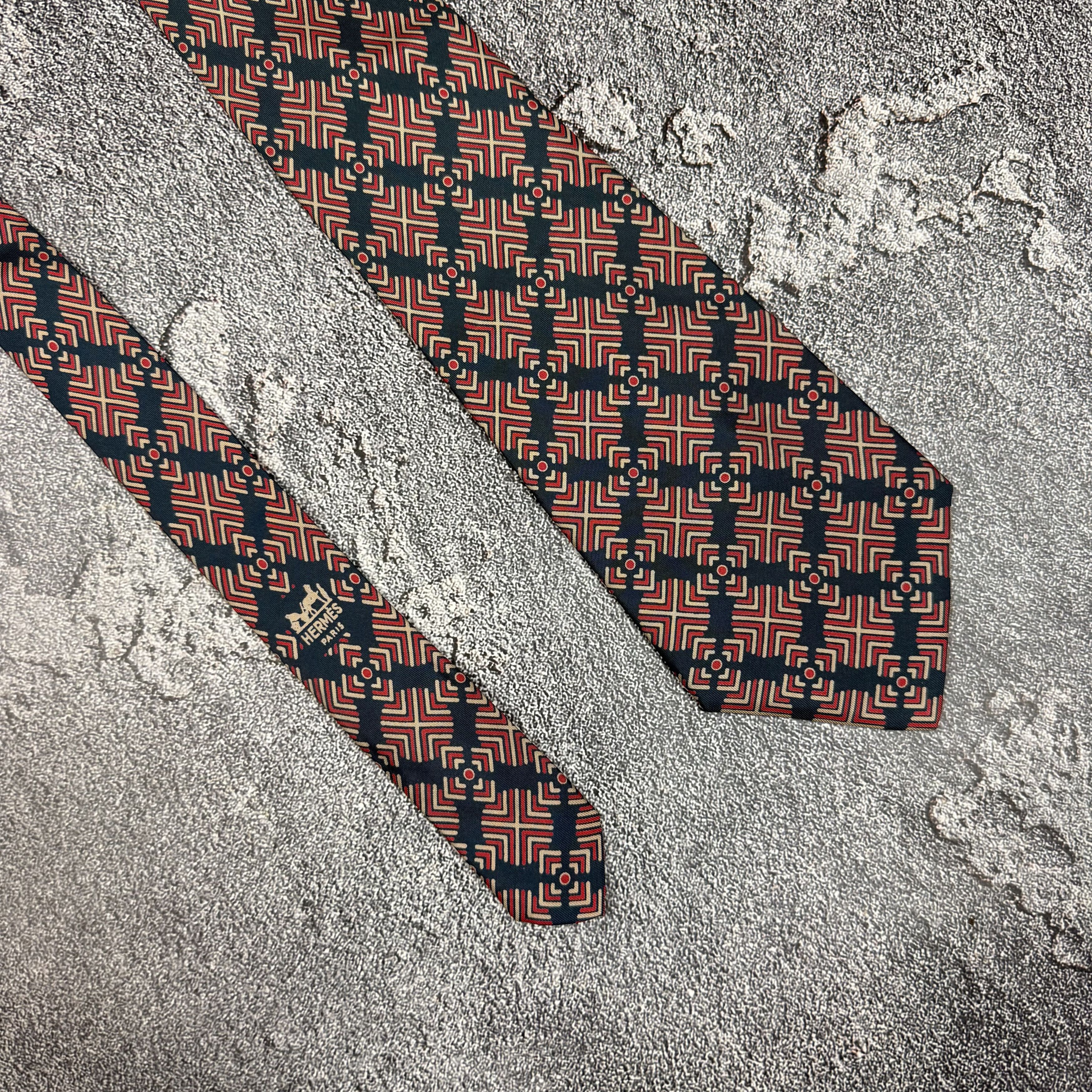 Hermes Hermes Silk Tie Very Vintage 527 IA Size ONE SIZE - 5 Thumbnail