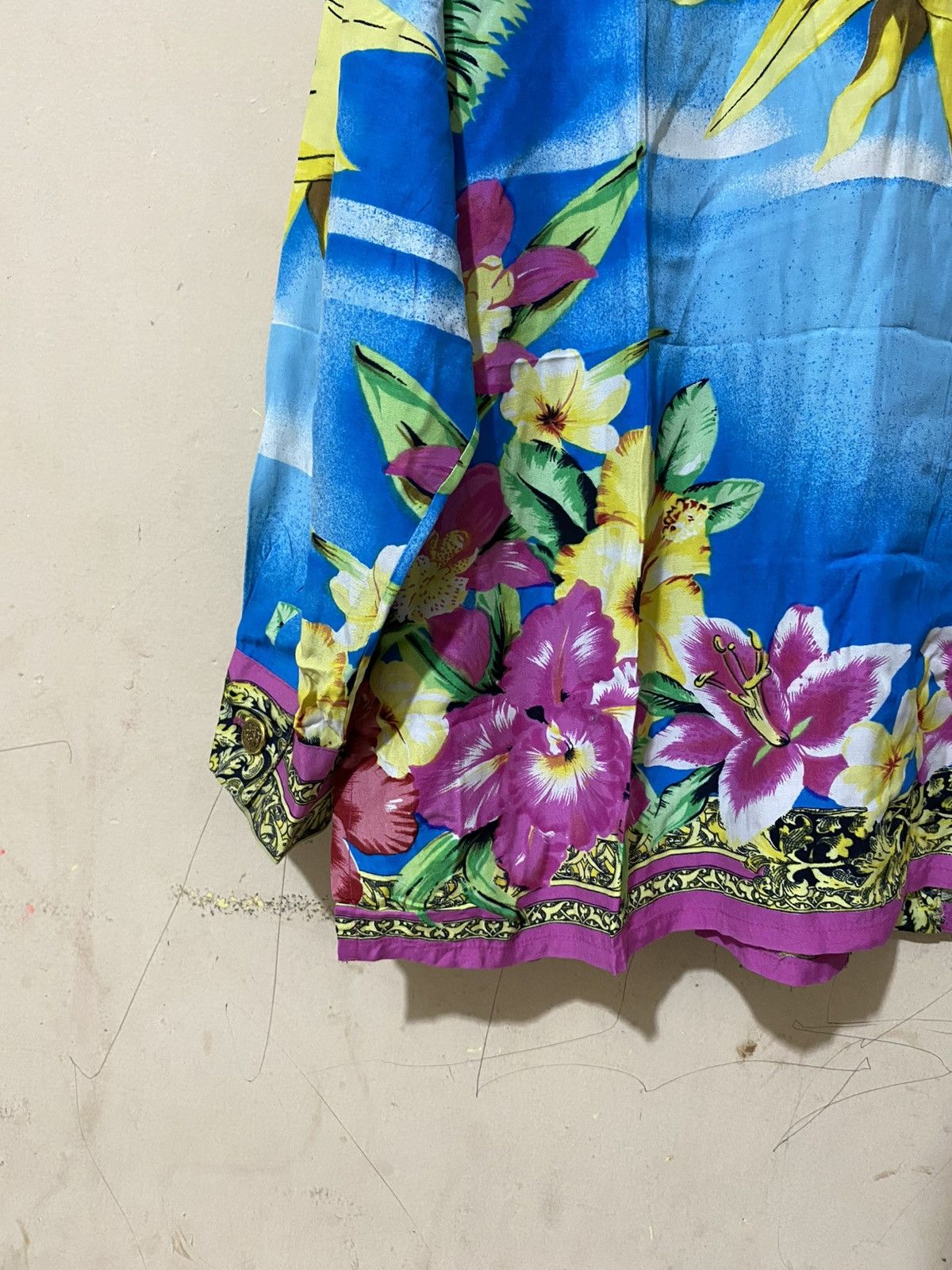 Vintage 90s Mondi Boroque Silk Shirt Blouse Size L / US 10 / IT 46 - 13 Thumbnail
