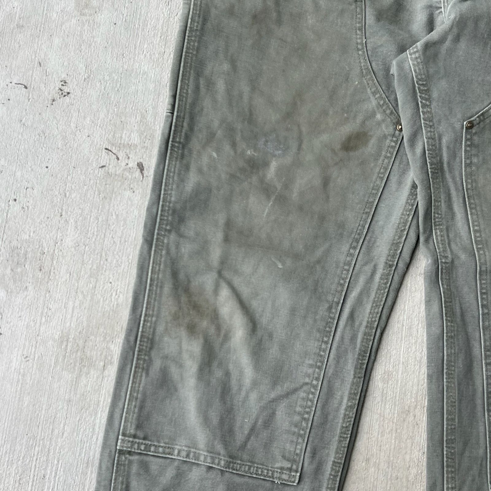 Carhartt × Vintage Carhartt green double knee work wear carpenter pants Size US 35 - 4 Thumbnail