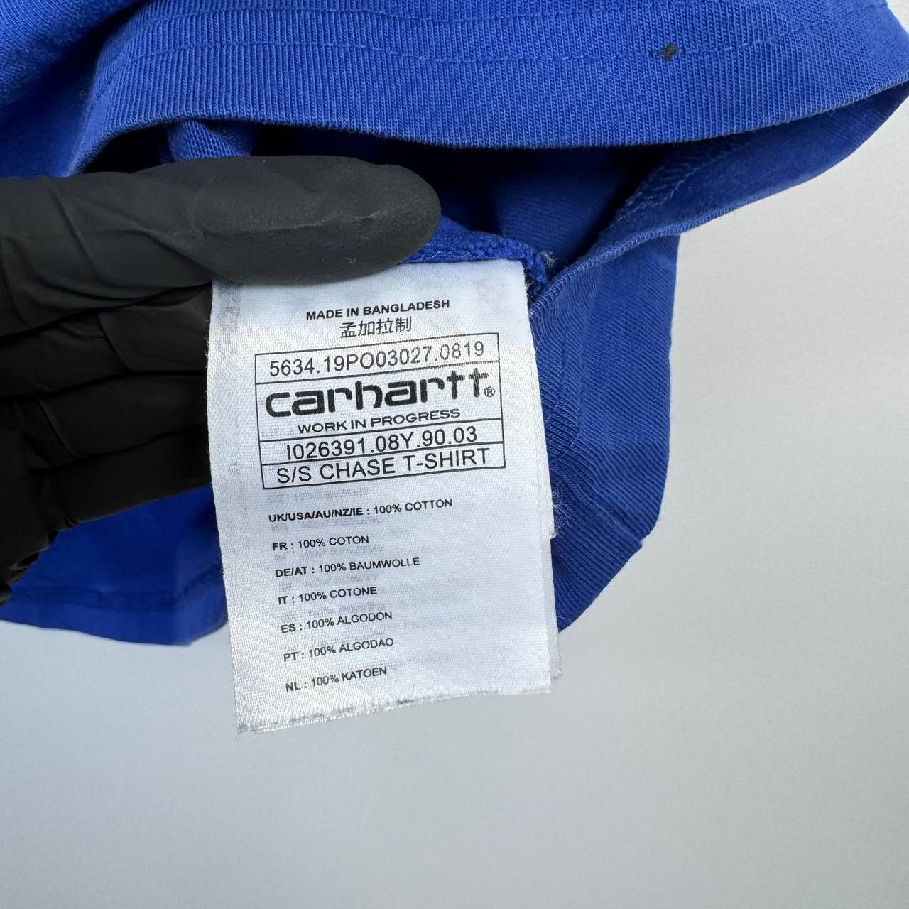Carhartt Carhartt WIP Chase T Shirt Blue Minimal Logo Tee Mens S Size US S / EU 44-46 / 1 - 5 Thumbnail