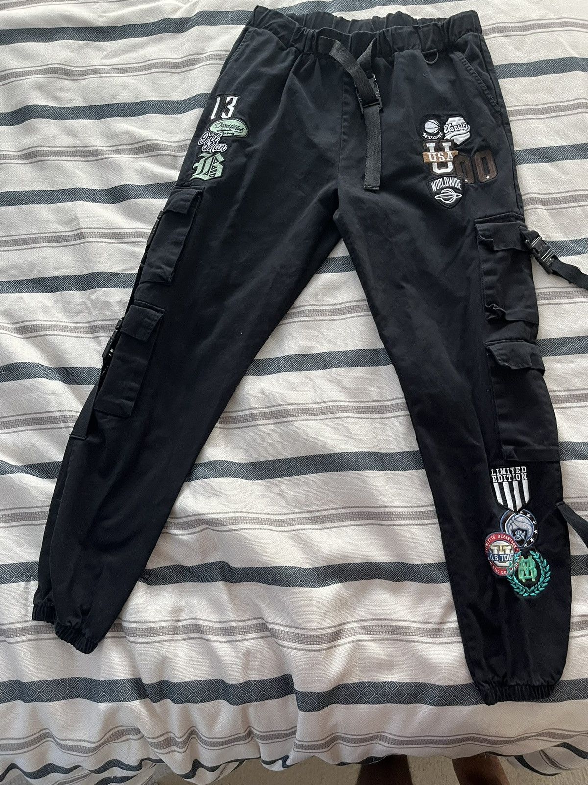Boohoo × Designer Boohooman Men's Tall Twill Varsity Cargo Jogger Size US 32 / EU 48 - 1 Thumbnail