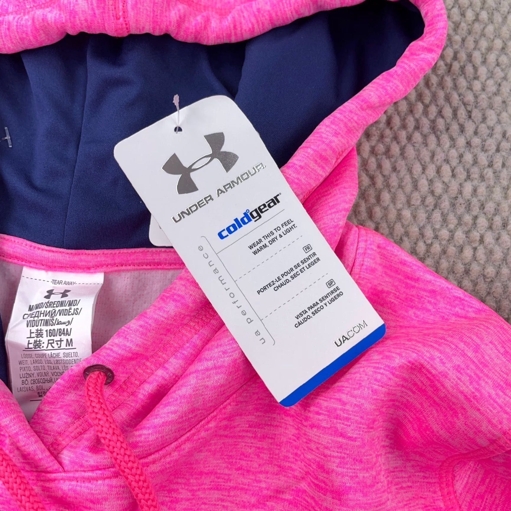Under Armour Under Armour Hoodie Women M Pink Purple Sweatshirt Pullover Hooded Lightweight Moisture Wicking Pockets Logo Size M / US 6-8 / IT 42-44 - 7 Thumbnail