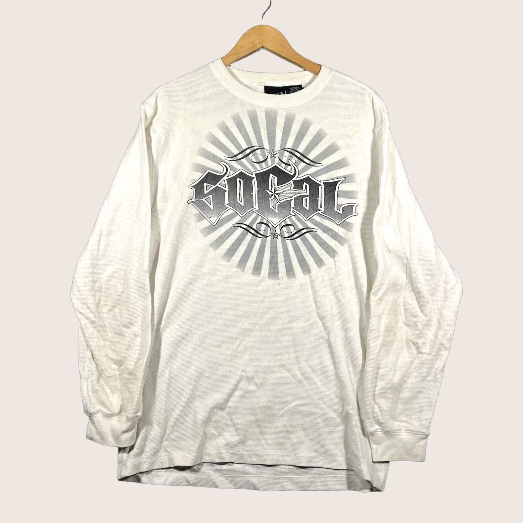 No Fear VINTAGE No Fear Long Sleeve Shirt 2XL White Thermal Grunge Hip Hop So Cal MX Motocross Men Size US XXL / EU 58 / 5 - 1 Thumbnail