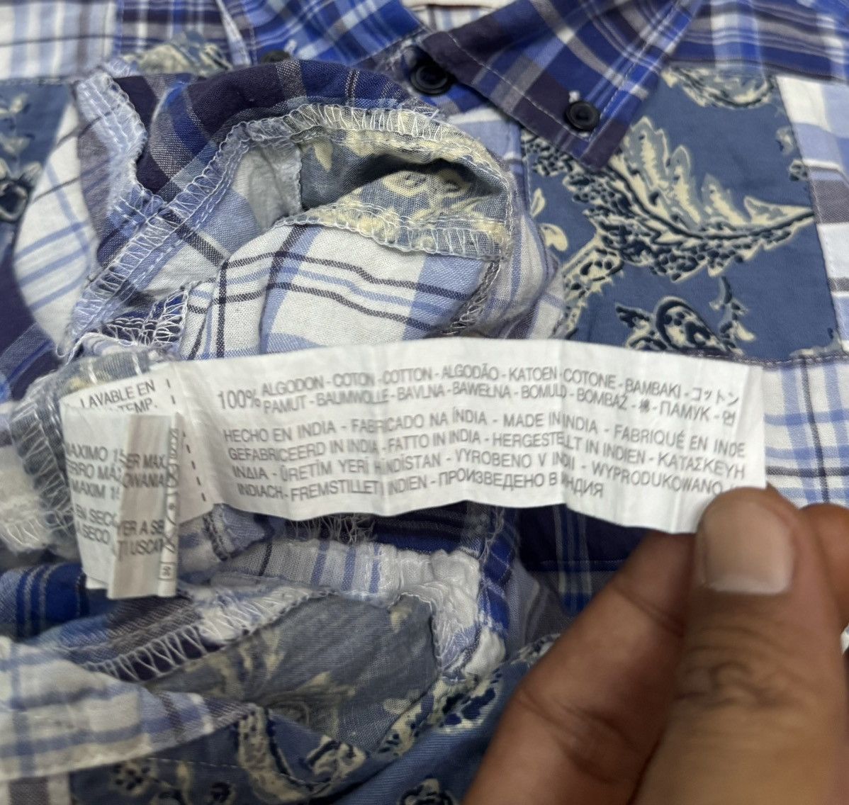 Zara ZARA Patchwork Button Ups Shirt Size US S / EU 44-46 / 1 - 9 Thumbnail