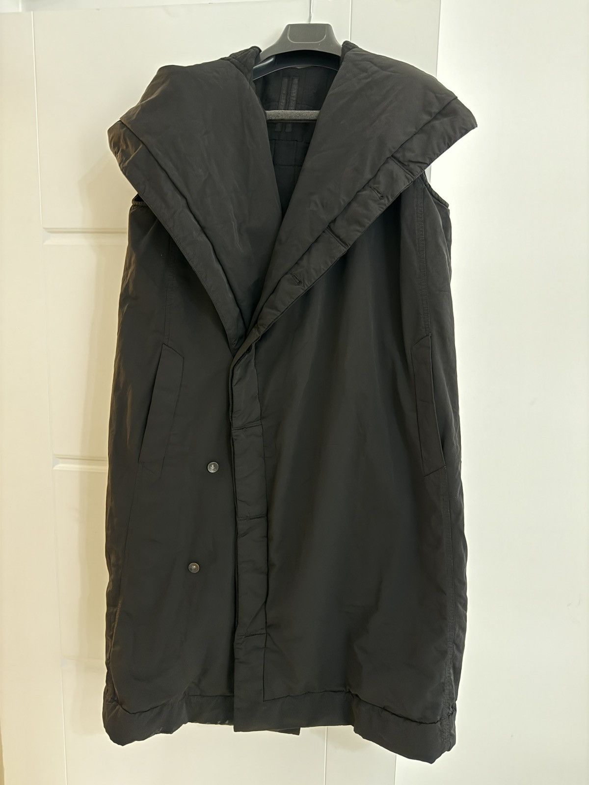 Long hooded vest