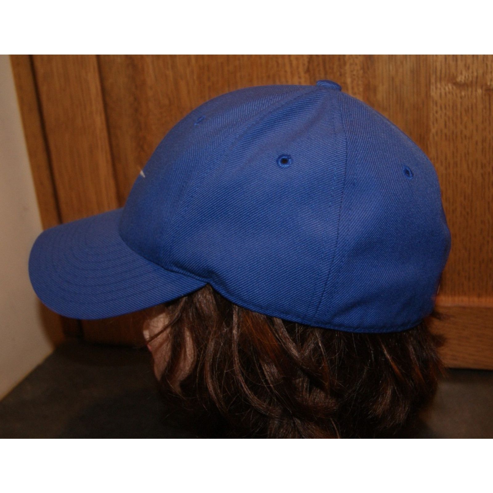 Nike VTG Nike Fitted Hat Wool 7 1/8 Royal Blue Center Swoosh Size ONE SIZE - 5 Thumbnail
