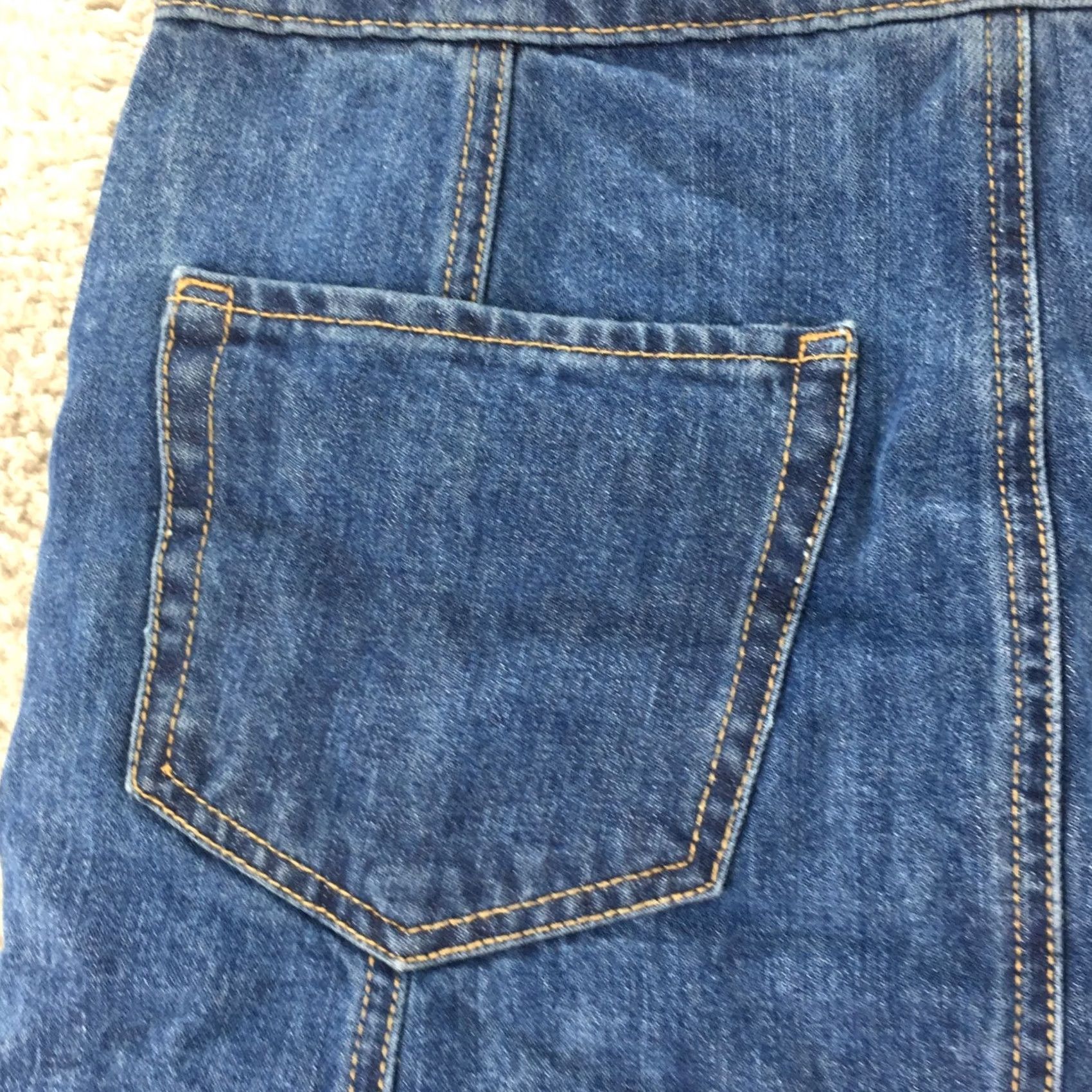 Vintage Aero High Rise Button Fly Mini Skirt Womens 8 Blue Denim Medium Wash Flat Front Size 30" / US 8 / IT 44 - 6 Thumbnail