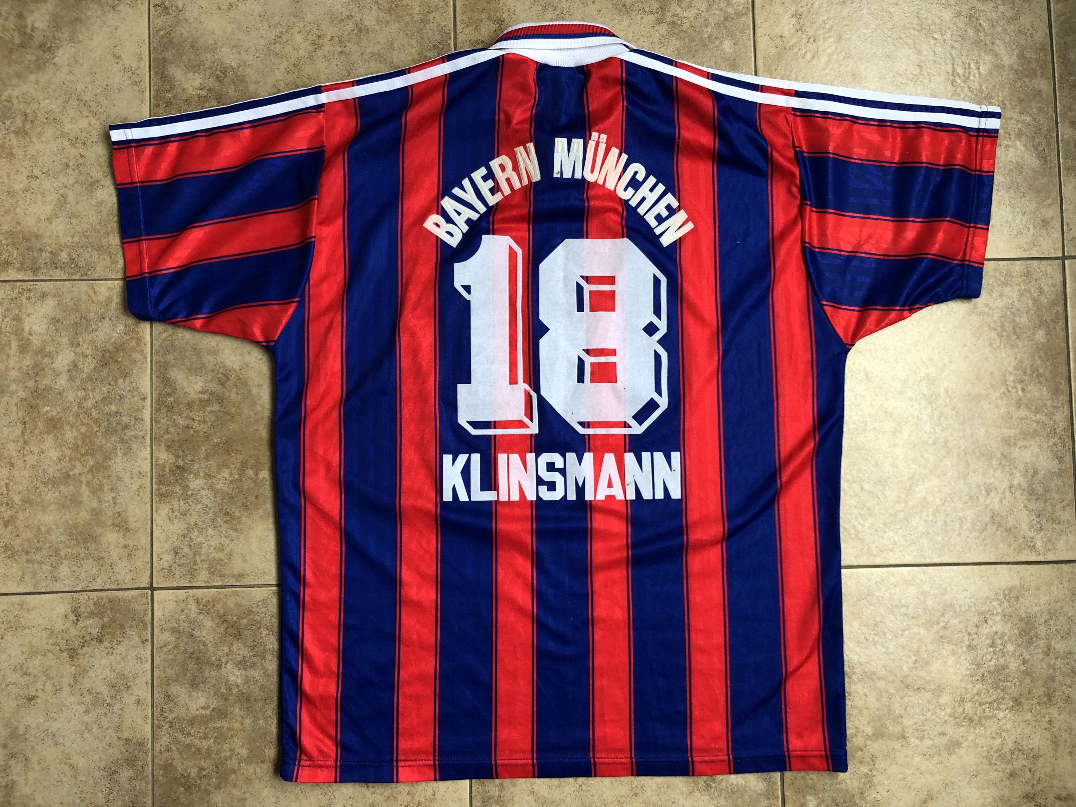 Adidas Bayern Munich Home football shirt 1995-1997 #18 Klinsmann Size US XL / EU 56 / 4 - 13 Thumbnail