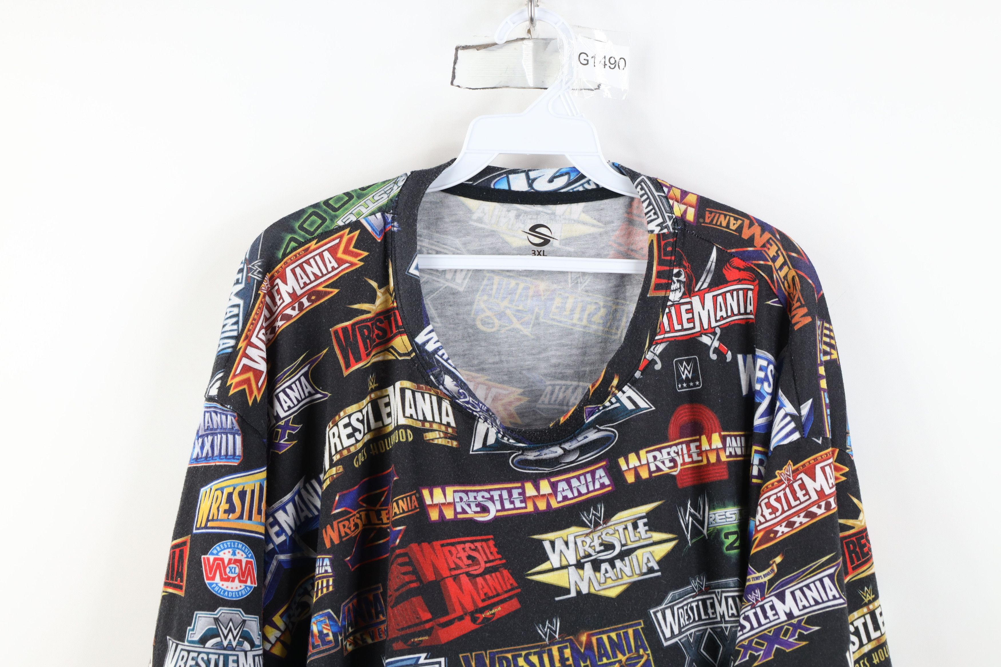 Vintage Vintage Y2K WWE WWF Wrestling Wrestlemania All Print T-Shirt Size US XXL / EU 58 / 5 - 2 Thumbnail