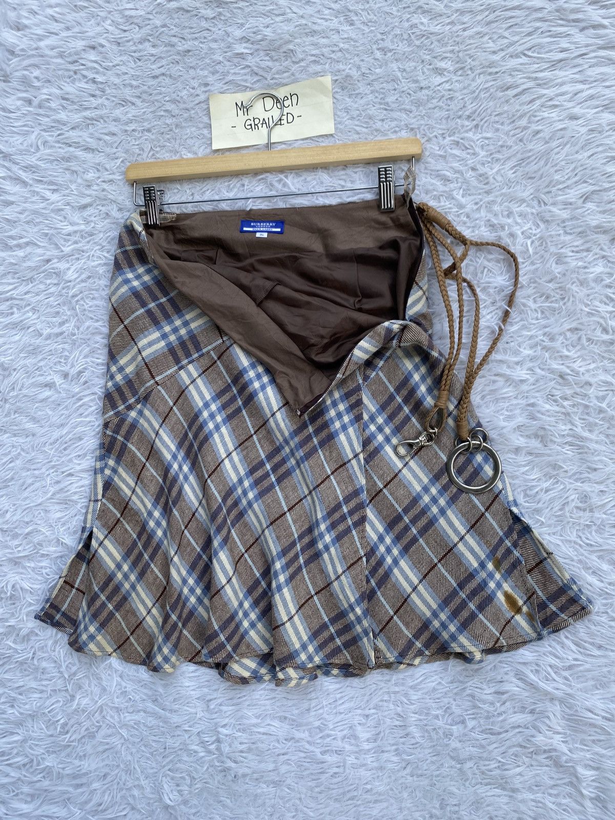 Burberry Rare Vintage Burberry Checkered Midi Skirt Size 26" / US 2 / IT 38 - 9 Thumbnail