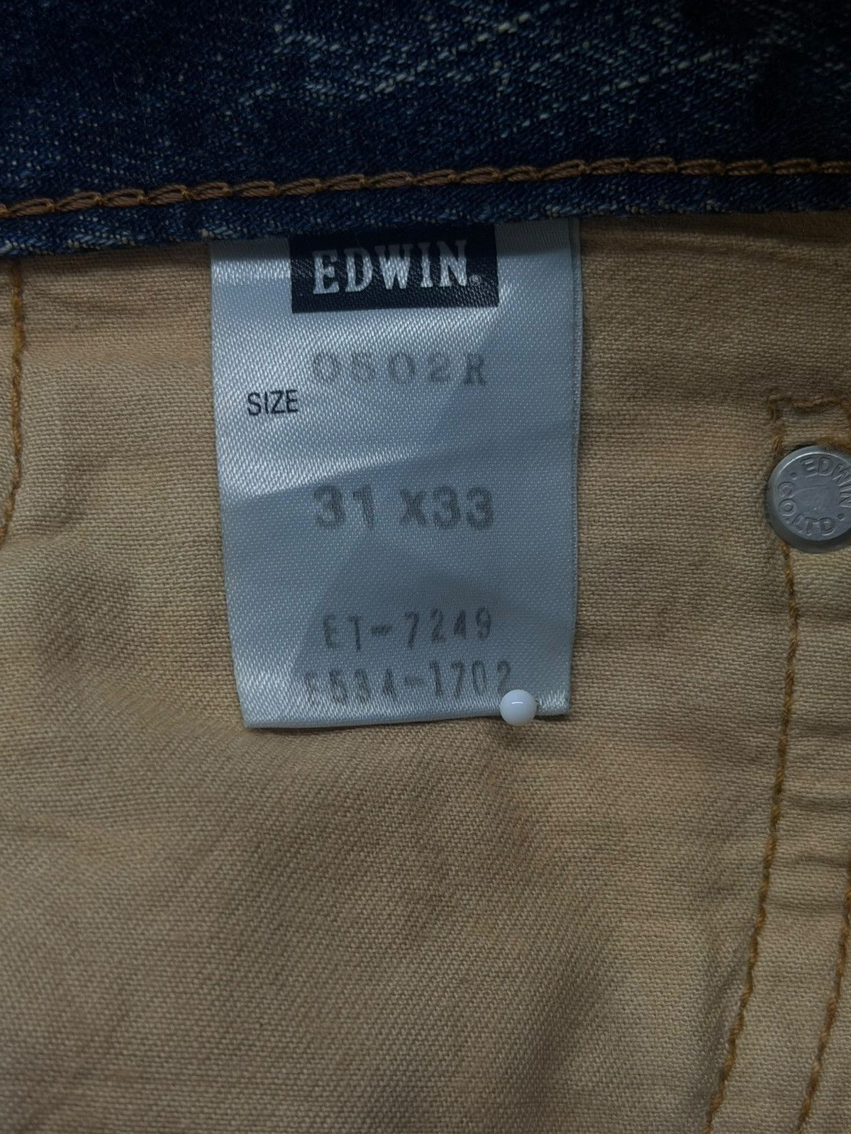 Edwin Vintage 00s EDWIN 502R Japanese Denim Jeans | Vintage Fade Size US 34 / EU 50 - 13 Thumbnail