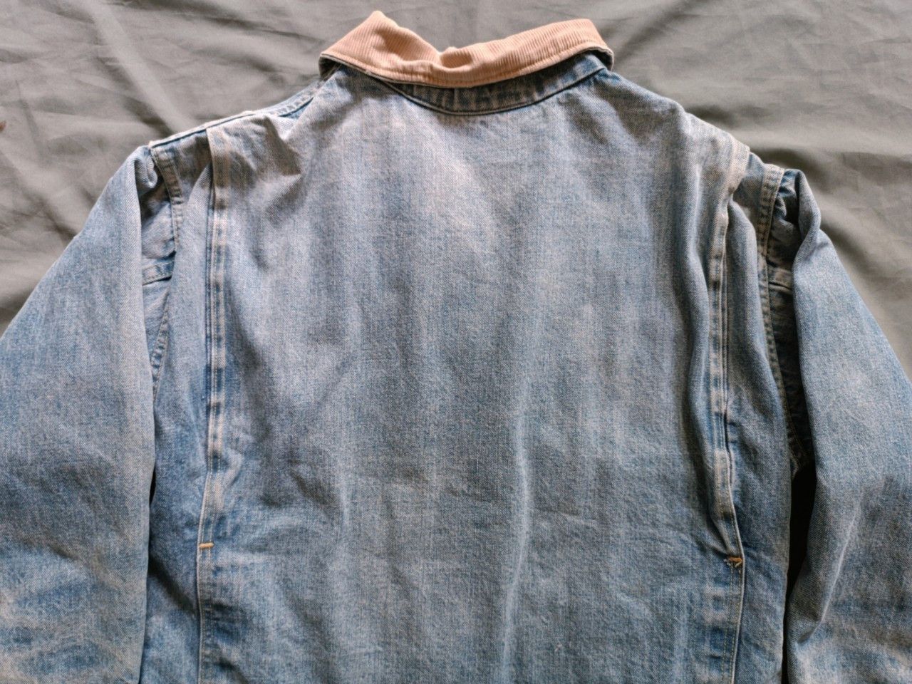 Vintage 1960s Big Smith Denim Distressed Snap Button Jacket.