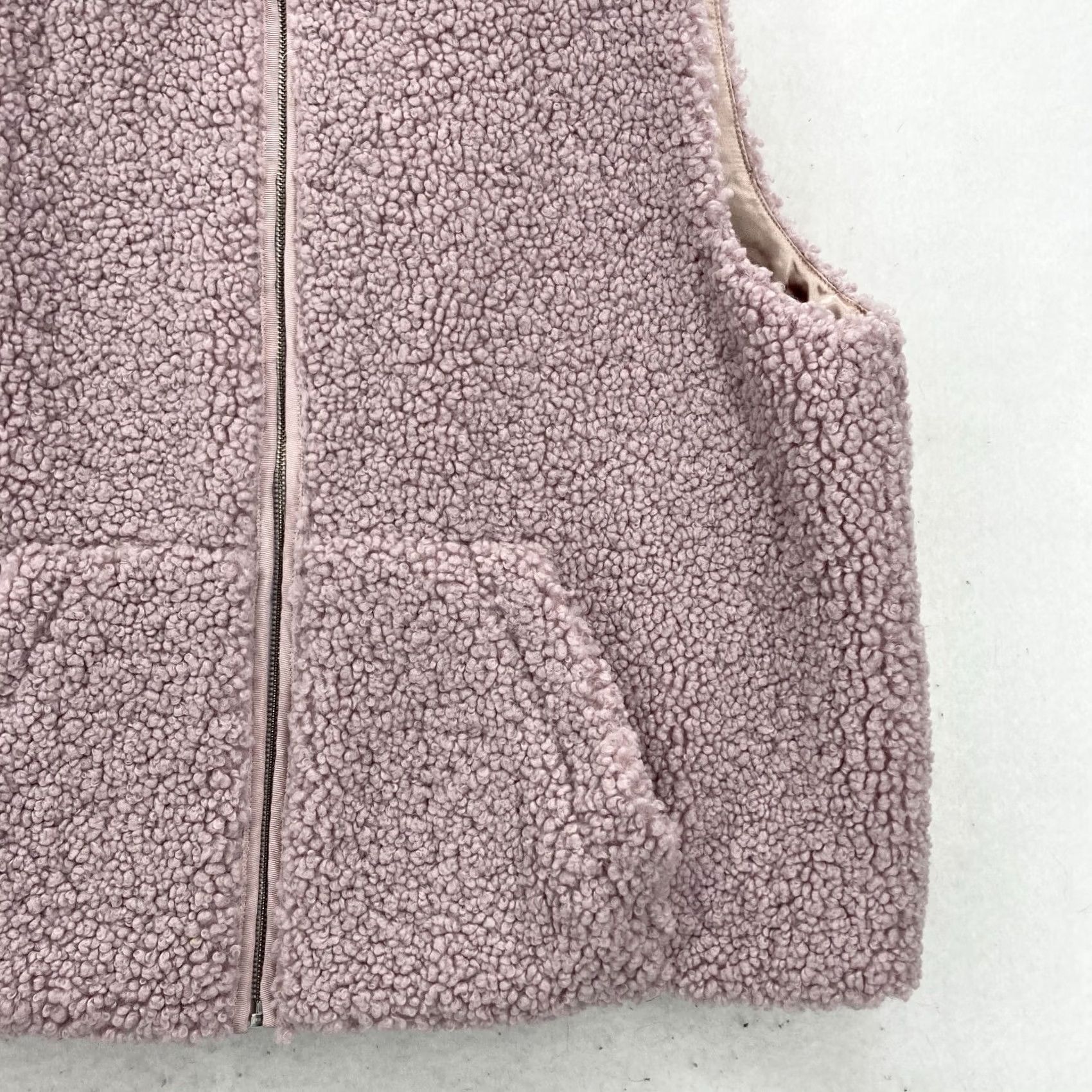 J.Crew J.Crew Teddy Sherpa Vest Women's 2XL Pink Full Zip Mock Neck Preppy Shirt Vest to Sherpa Vest Faux Fur | Pink | J.CREW Size XXL / US 16-18 / IT 52-54 - 3 Thumbnail
