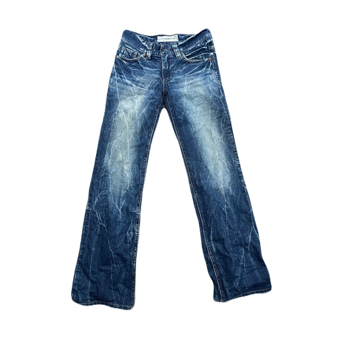 If Six Was Nine 2000s Japanese archive bootcut distressed vkei jeans Y2K Size US 29 - 2 Thumbnail