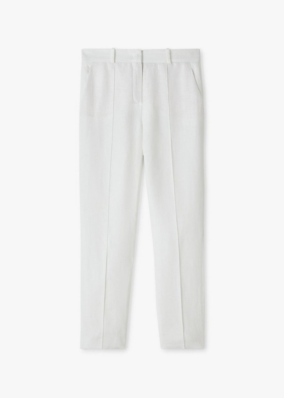 image of Loro Piana O1Srvl11E0424 Trouser In White, Women's (Size 26)