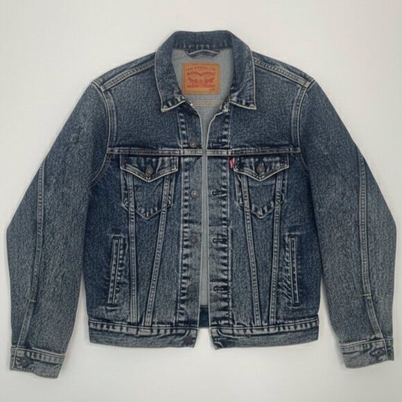 Levi's Levi's Acid Wash Denim Jean Jacket Blue S Size US S / EU 44-46 / 1 - 1 Thumbnail