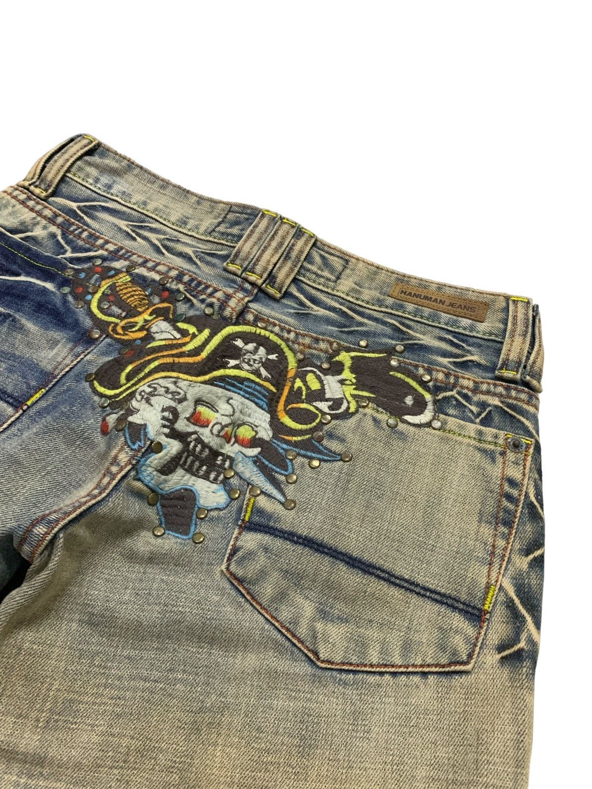 Hanuman Crazy Stud Rusty Mud Wash High Rise Denim Pants