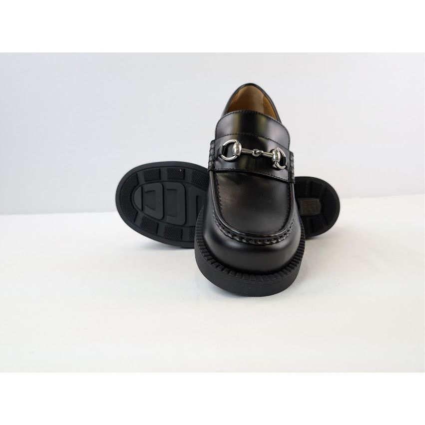 Gucci o1rshd1 Leather Taemin Moccasin Horsebit Loafer Boots Nero Size US 10.5 / EU 43-44 - 14 Thumbnail