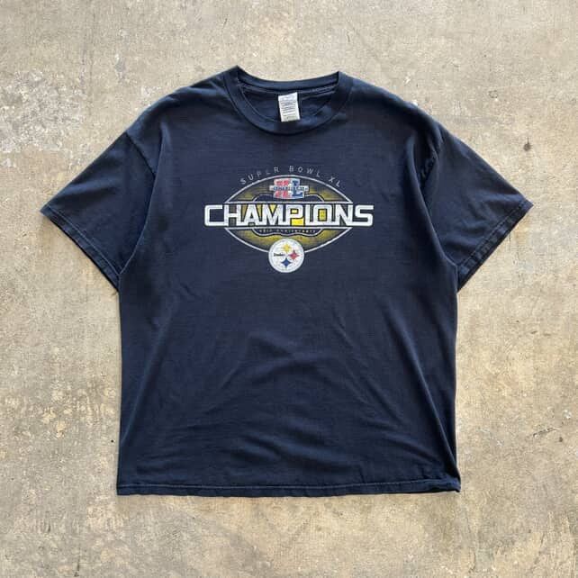 Vintage Vintage NFL Pittsburgh Steelers Super Bowl 40 Tee Size US XL / EU 56 / 4 - 1 Thumbnail