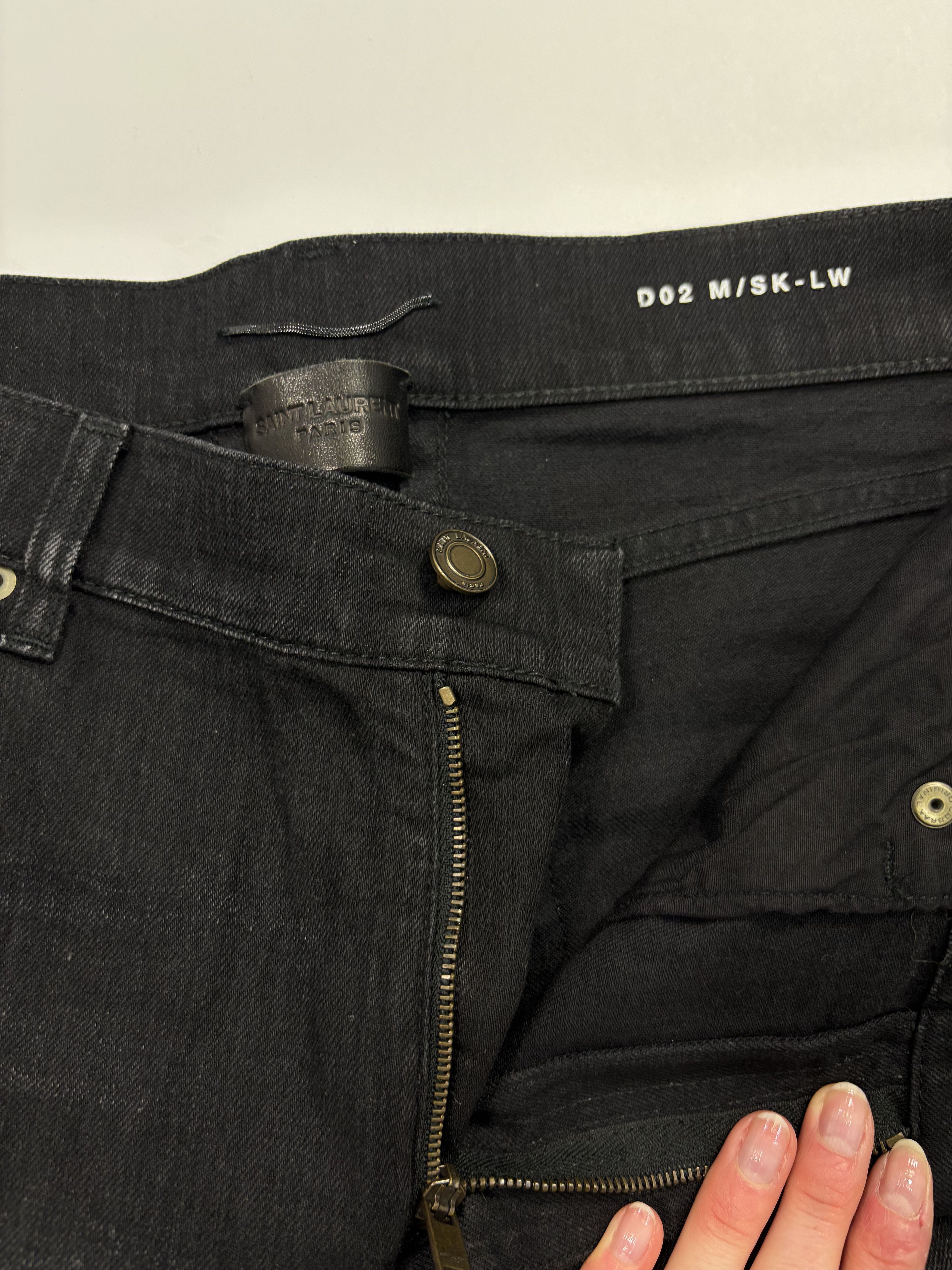 Saint Laurent Paris Saint Laurent Distressed Black Jeans Size US 32 / EU 48 - 2 Thumbnail