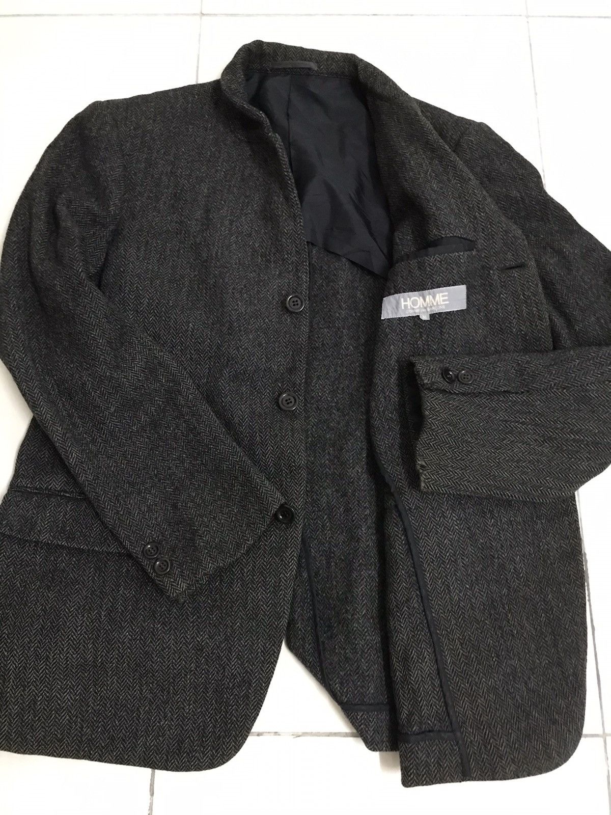 Comme des Garcons RARE Comme des Garçons Homme Striped Coat Jacket Size US M / EU 48-50 / 2 - 9 Thumbnail