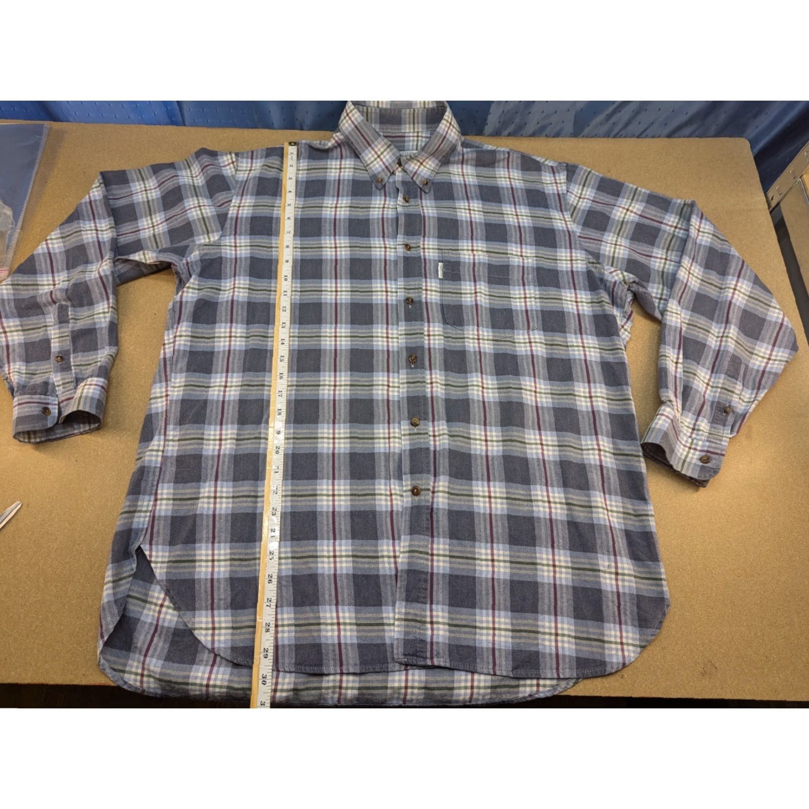 Valentino VALENTINO Jeans Button-Down Shirt Plaid Check Front Pocket 41 Mens Casual Shirt Size US L / EU 52-54 / 3 - 4 Thumbnail