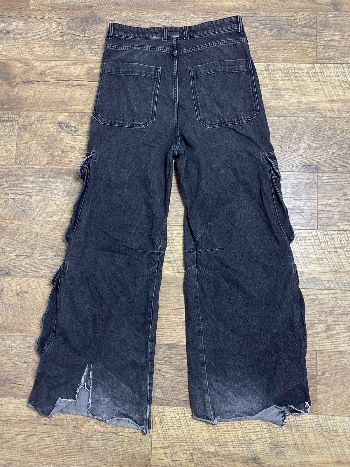 Diesel Diesel W27 Baggy Black Multi-Pocket Cargo Distressed Jeans Size US 32 / EU 48 - 6 Thumbnail