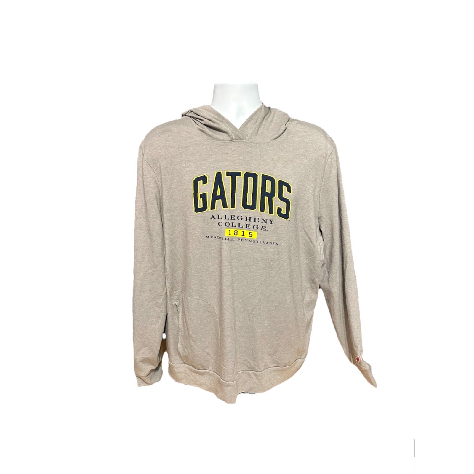 Vintage VINTAGE Allegheny College Gators Hoodie Lightweight Adult XL Gray Pocket 91 League Logo Pullover Hooded Long Sleeve Unisex Mens Womens Size US XL / EU 56 / 4 - 2 Thumbnail