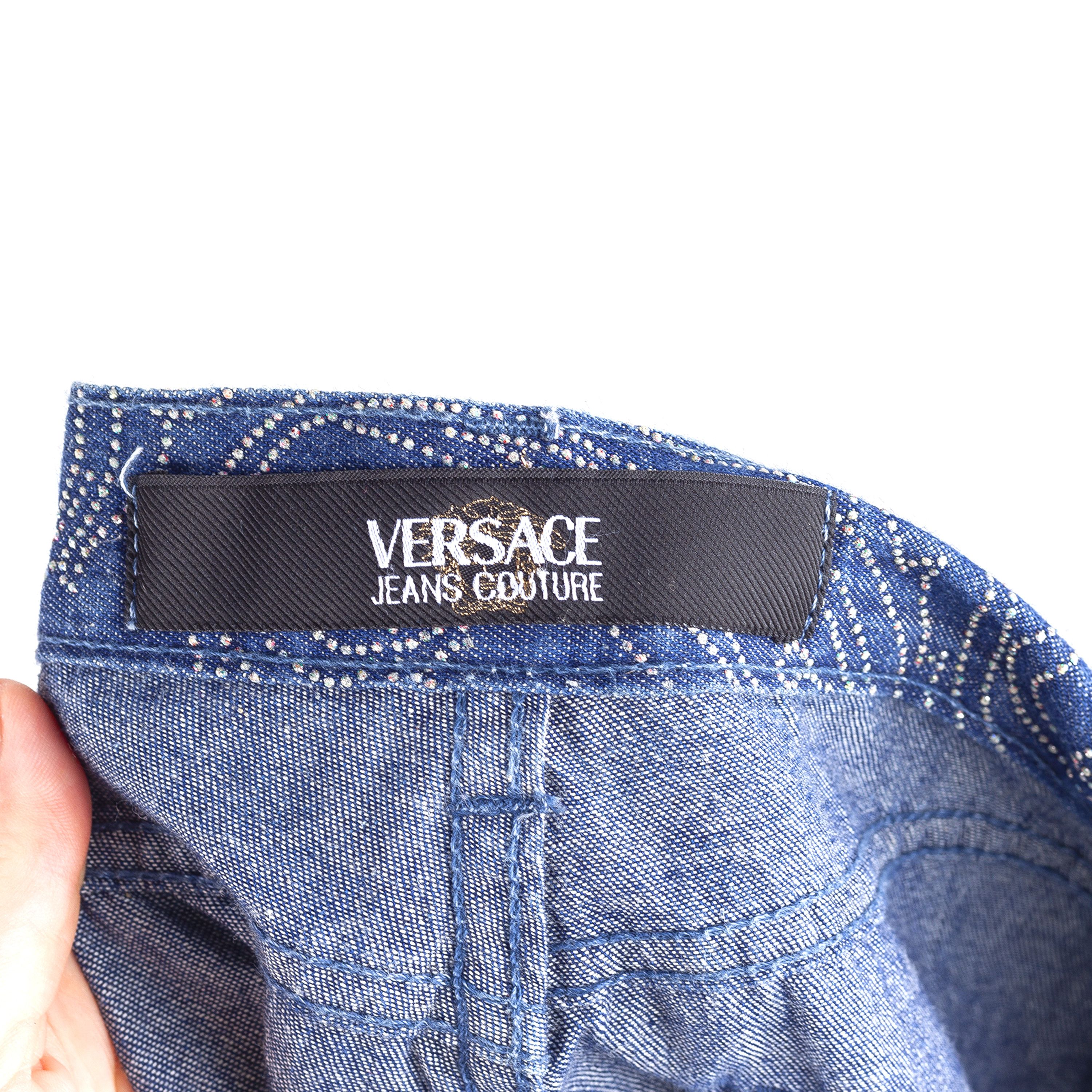 Versace Jeans Couture Versace Jeans Couture Vintage Strass Denim Pants (S) Size 27" / US 4 / IT 40 - 8 Thumbnail