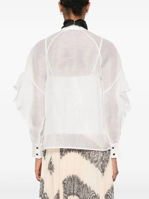Zimmermann Zimmermann - Fall/24 - "In Illustration" Waterfall Blouse Size M / US 6-8 / IT 42-44 - 3 Thumbnail