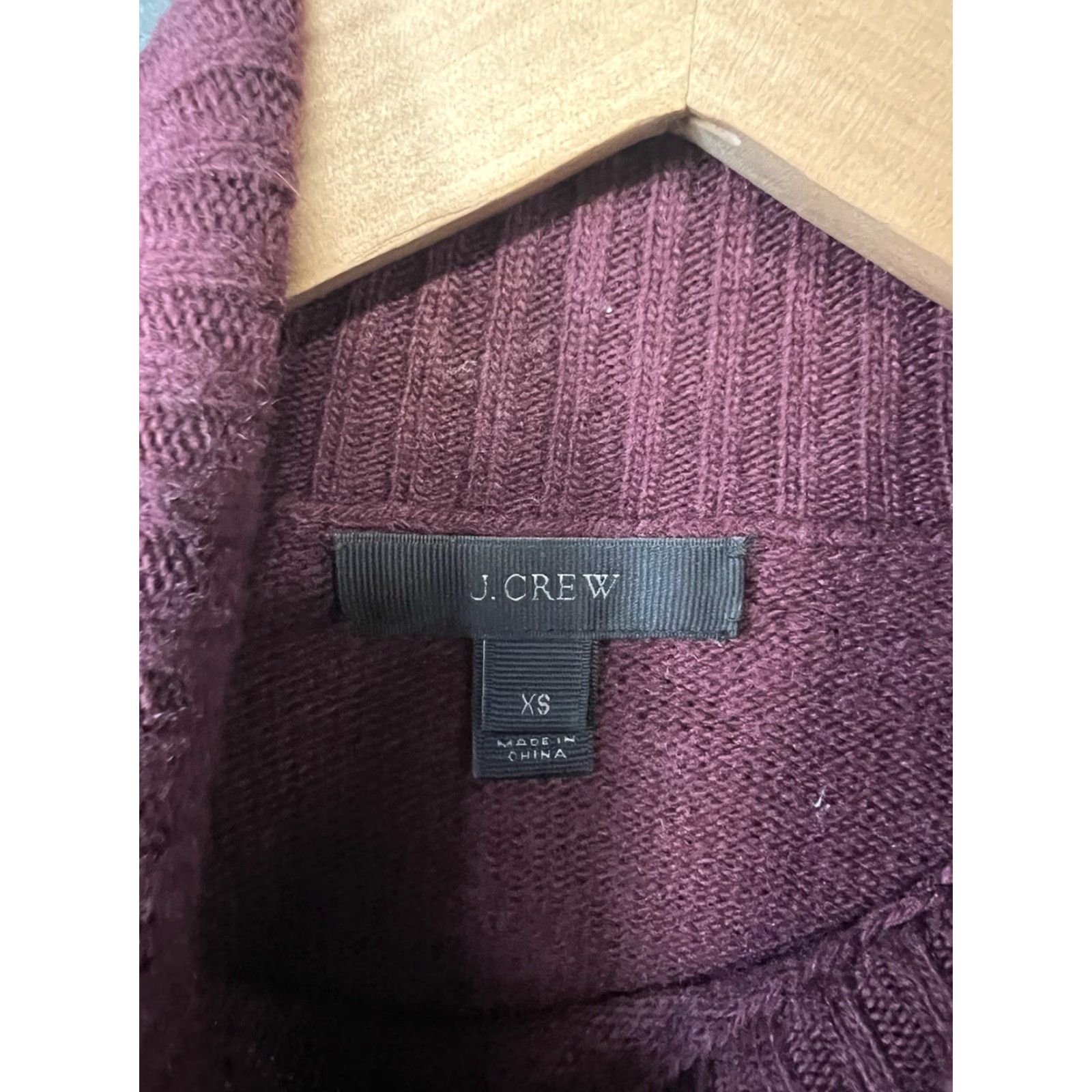 J.Crew J. Crew Womens Red Knitted Long Sleeve Mock Neck Sweater XS Size XS / US 0-2 / IT 36-38 - 3 Thumbnail