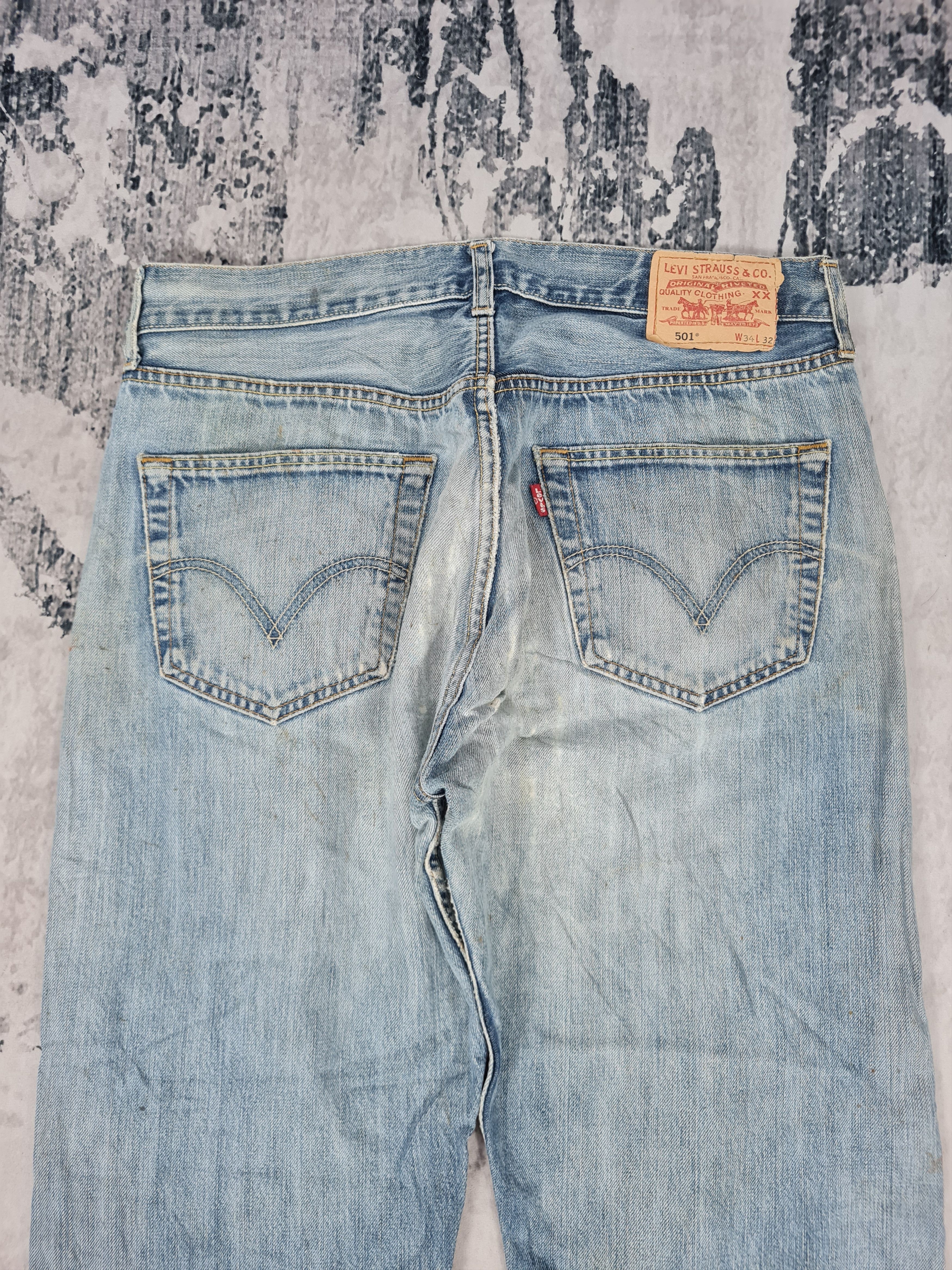 Levi's Vtg LEVIS 501 Distressed Faded Worn Jeans L0380 Size 34X29 Size US 34 / EU 50 - 11 Thumbnail