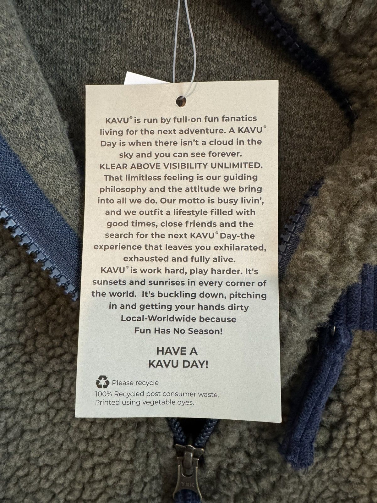 KAVU Calawah Moss Green Quarter Zip Size US L / EU 52-54 / 3 - 4 Thumbnail