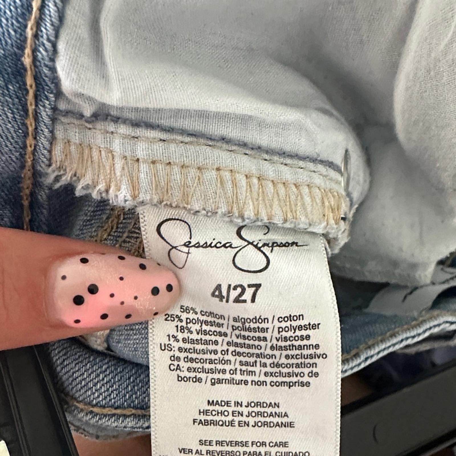 Designer Jessica Simpson Light Blue Ankle Jeans Size 27" / US 4 / IT 40 - 3 Thumbnail